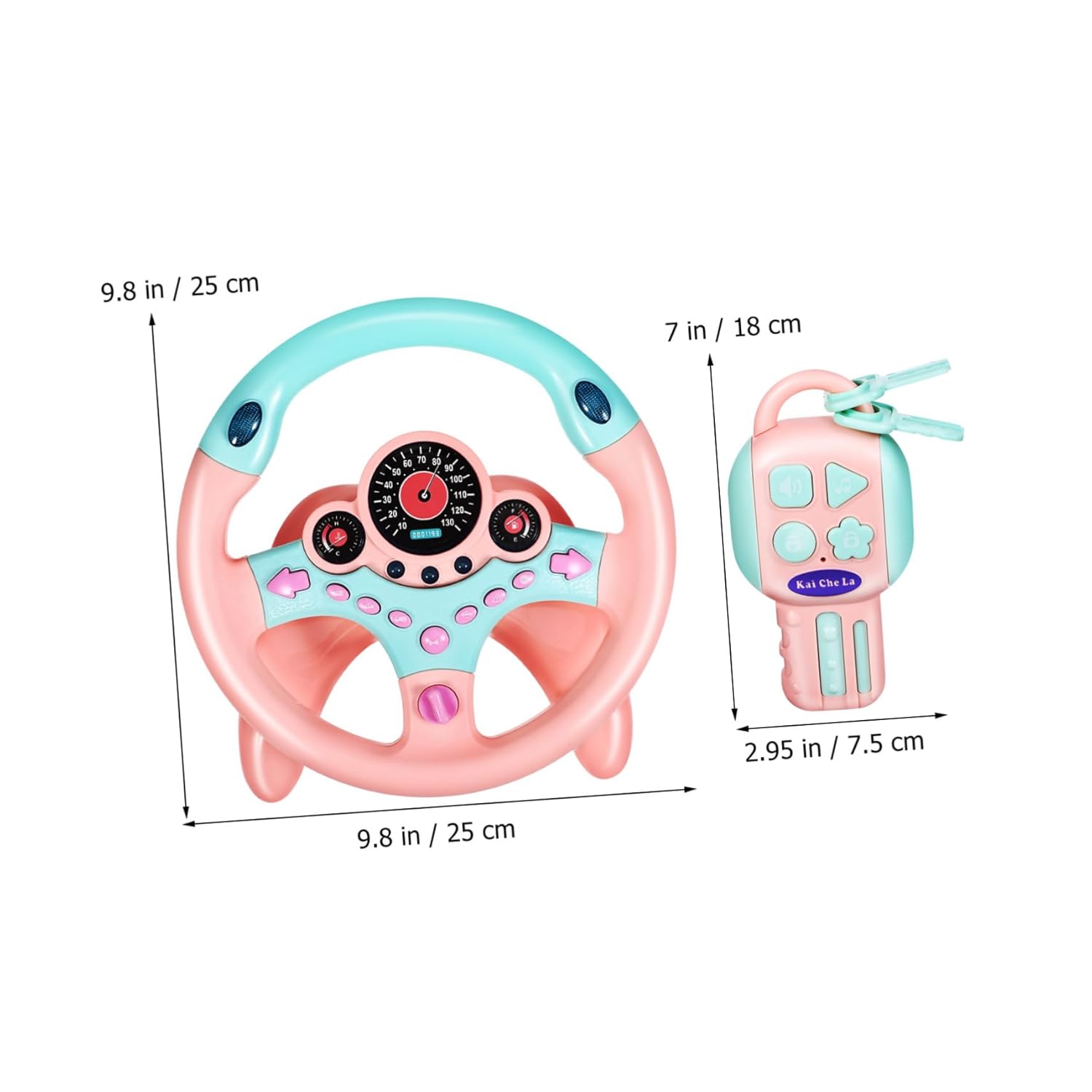 Homoyoyo Steering Wheel for Driving Simulator with Lights and Sounds Realistic Steering Wheel for Pretend
