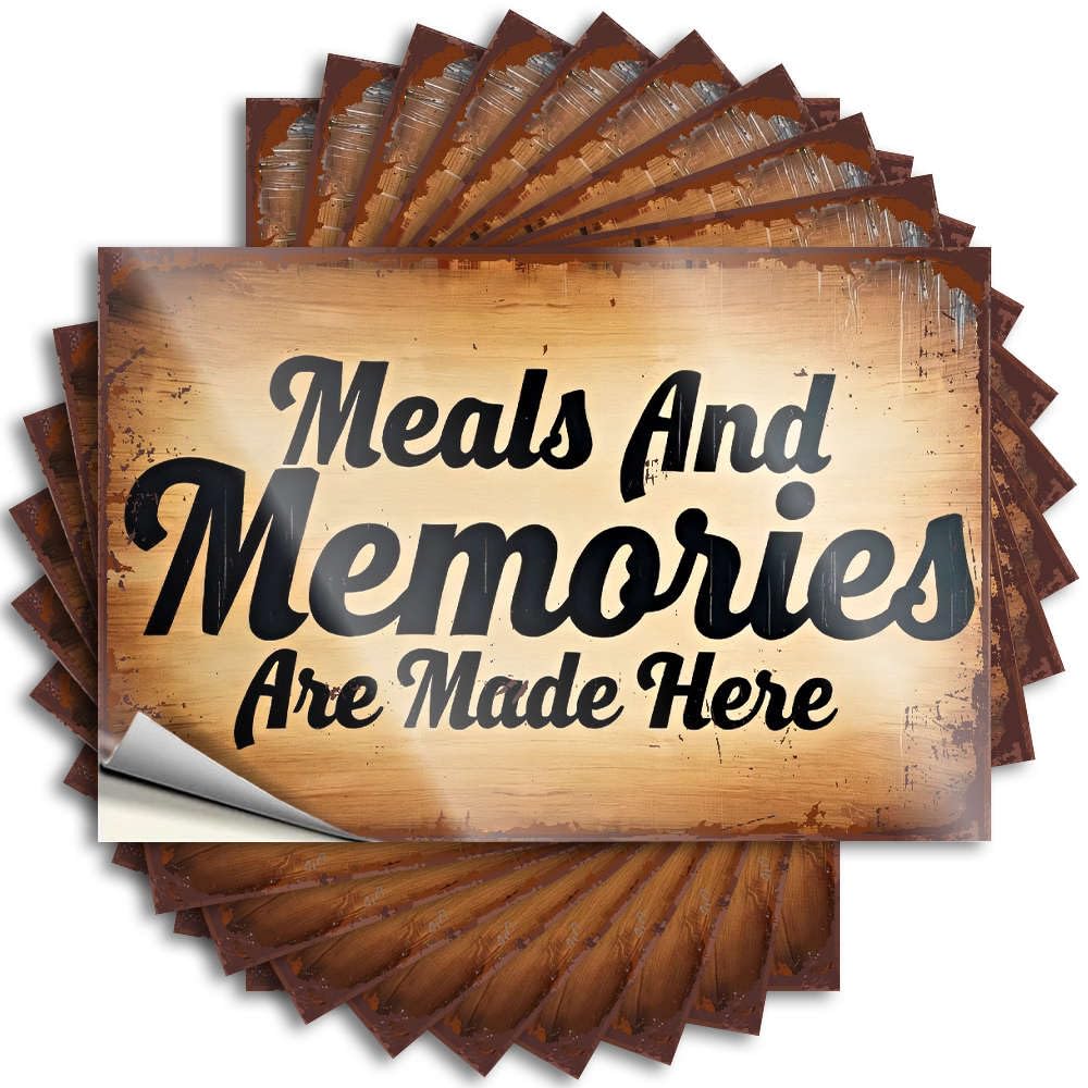 Saying Vintage, Boys Laptop Meals and Memories are Made Here. | Patio Decor(8X12CM)