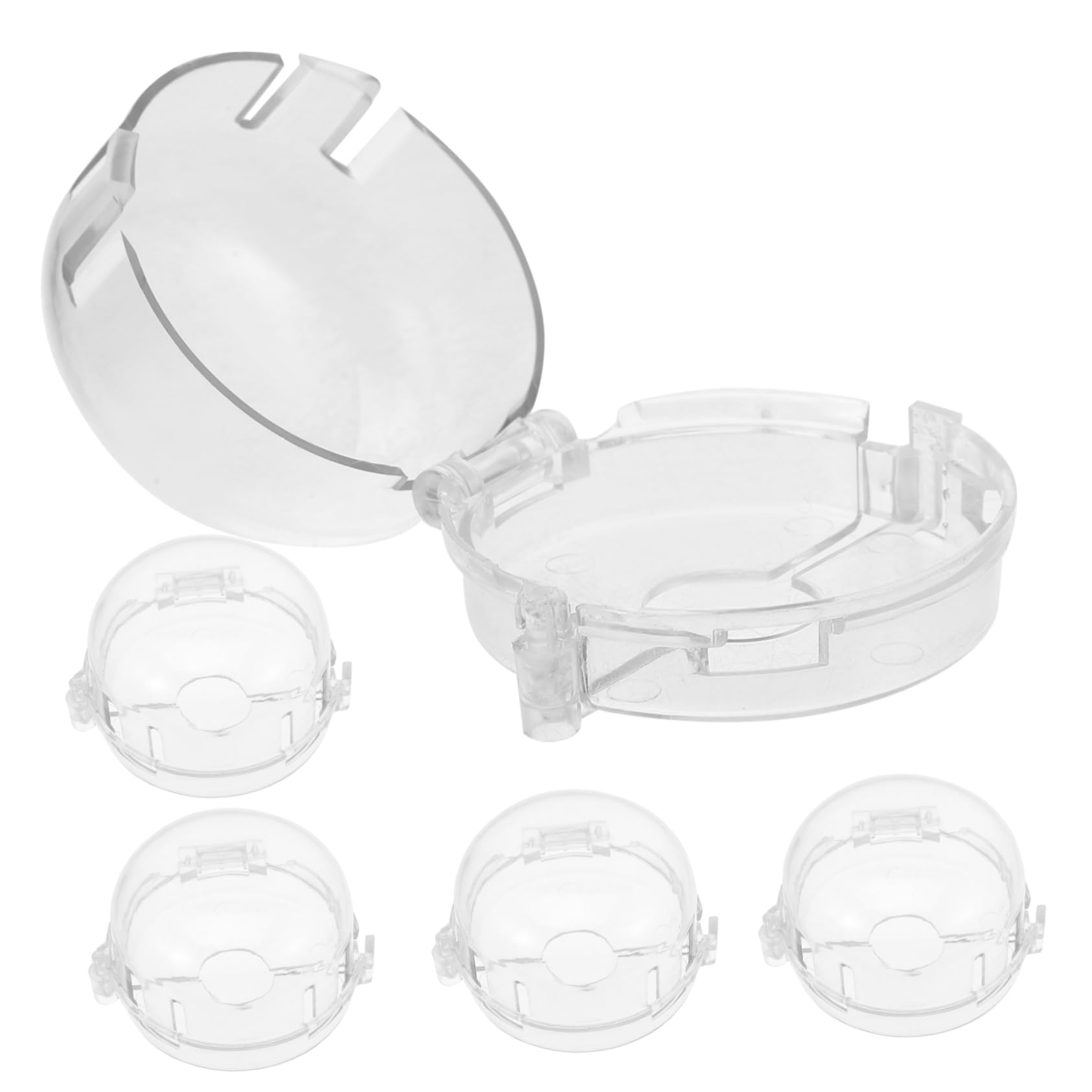 FAVOMOTO Stove Locks Child Safety 5pcs Childproof Stove Knob Covers Gas Cooker Protection Cover Hard to Open for Boys and Girls