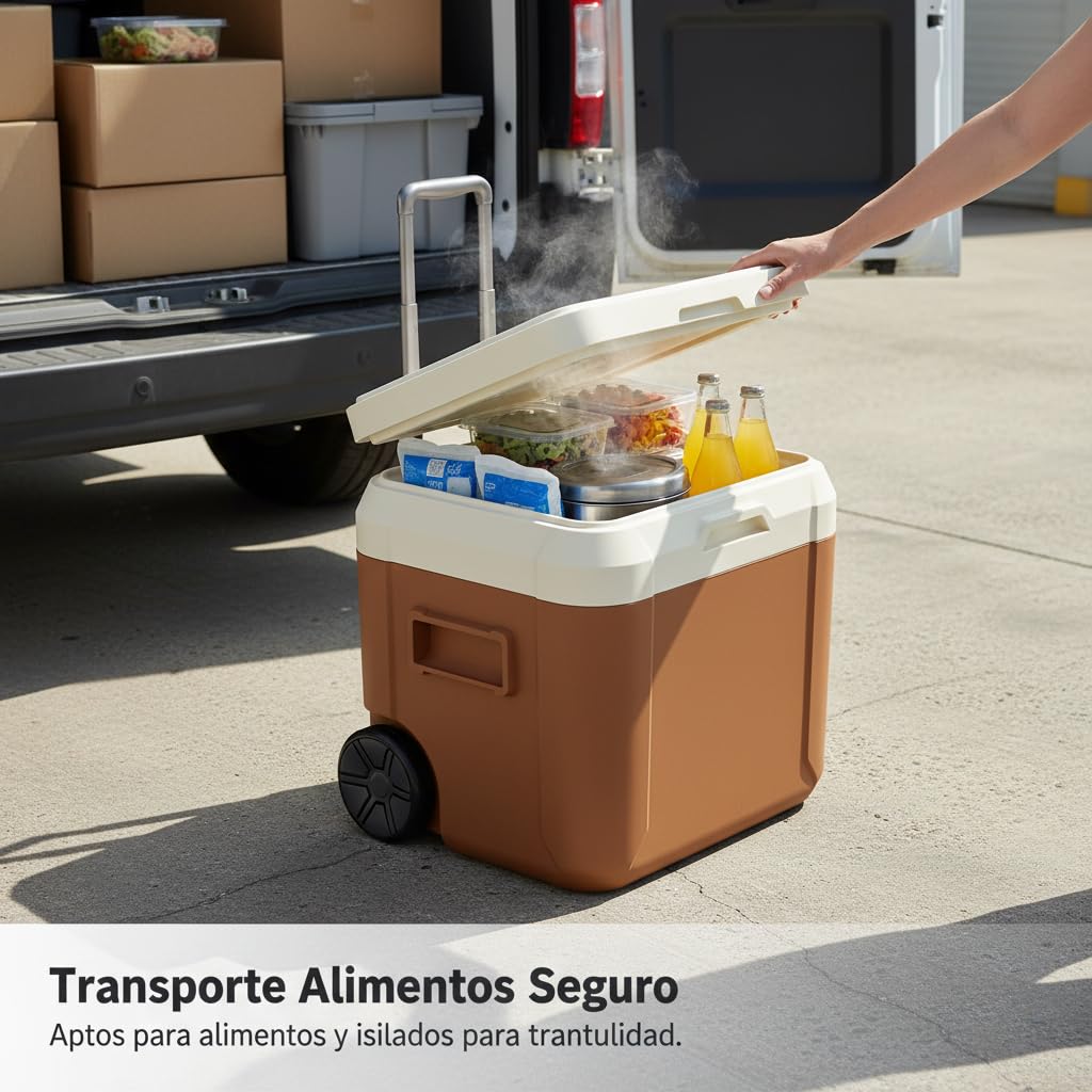 Borsa Frigo Rigida da 52 Litri, Grigio e bianco