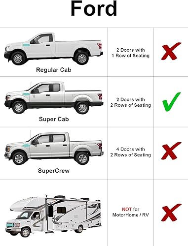 Miniatura 17 de Parasol para ventana trasera para portón trasero personalizado para Ford F-150 F150 2009 2010 2011 2012 2013 2014, cabina regular, Super Cab, Super