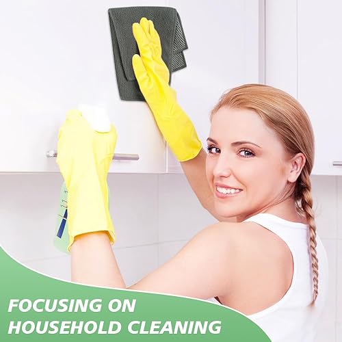 Miniatura 6 de SINLAND Paños de microfibra para platos, ropa de cocina, los mejores paños de cocina, paños de limpieza con lado de poliéster socavado de 12"x12"