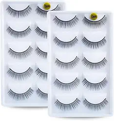 Kit 10 Pares Cílios 10mm Treino Pratica Extensão Alongamento