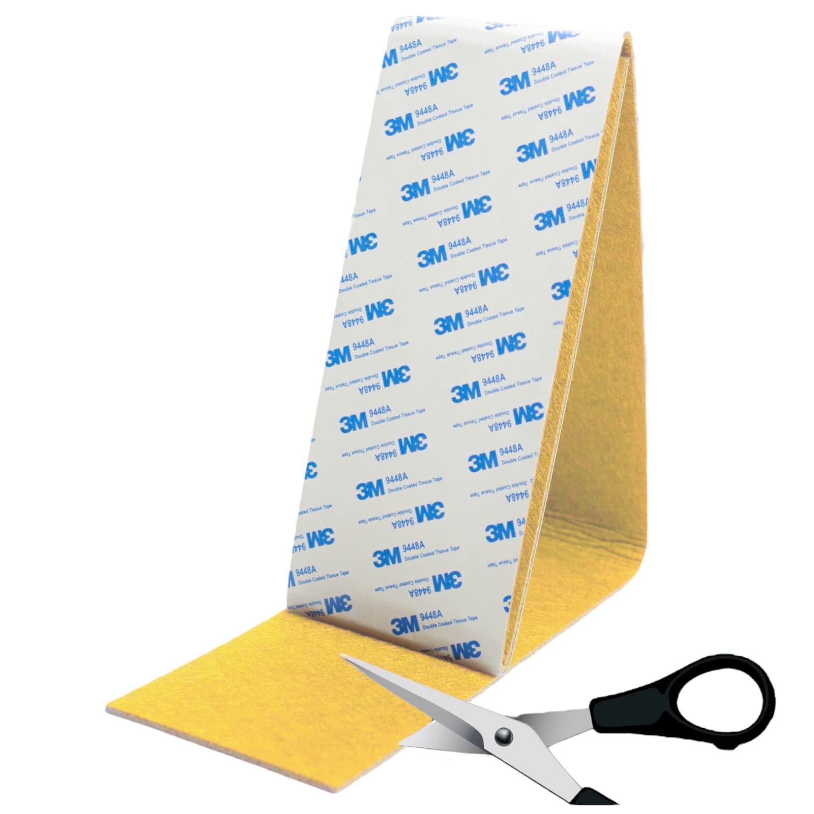 Roll of 3.5 mm Felt with 3M 9448A Adhesive - Hand-Cuttable - Chair Felt Pads - Furniture and Floor Protectors 100 mm x 1 m (Beige)