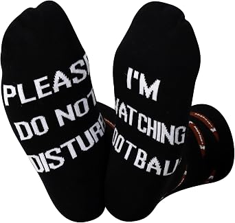 ZJXHPO Football Crew Socks - Novelty Socks For Football Lover Player Coach Team