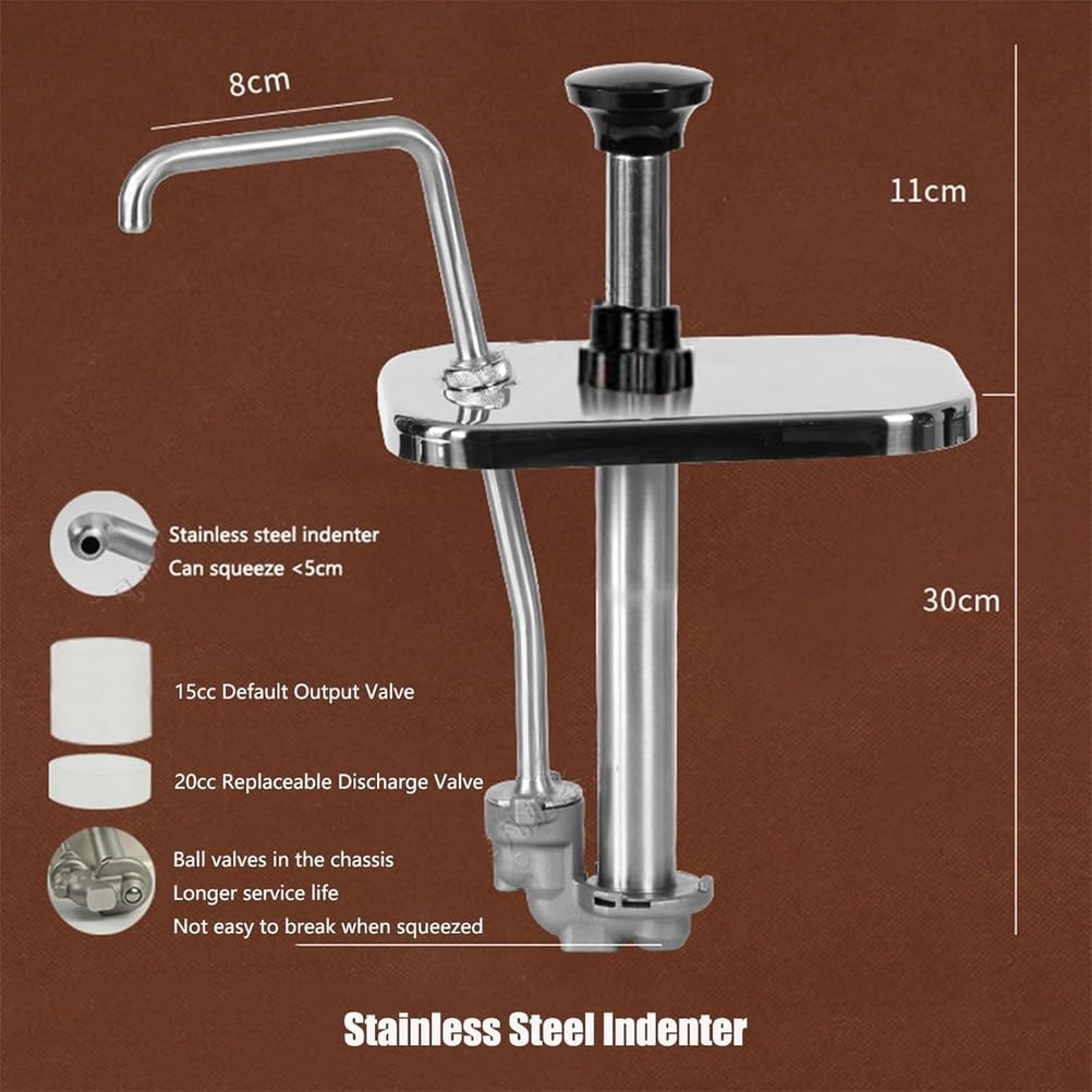 Estación de bombeo de condimentos de 4 cabezales, dispensador de salsa de acero inoxidable para jarabe de mostaza, botella de prensa manual para cocina, hogar, leche, tienda de té