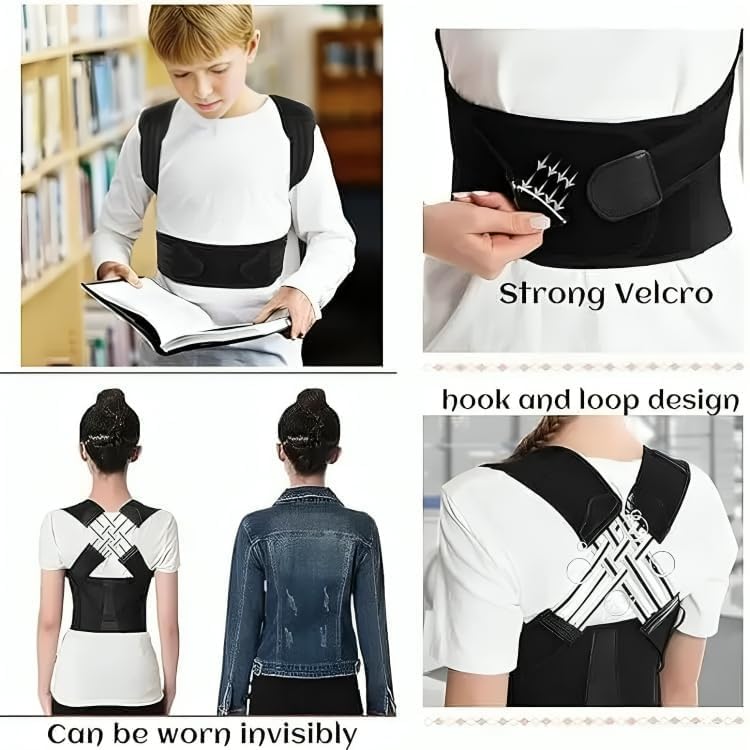 Image of Neoprene posture corrector Belt For Men & Women|Back Pain Relief posture corrector|Shoulder Support Straightener Brace For Spine|Clavicle Posture Corrector For Men And Women Pain Back Straight
