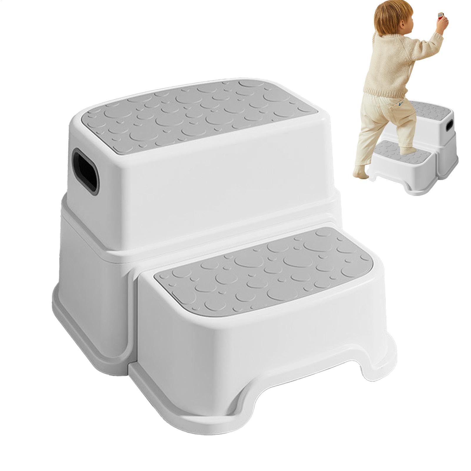 Tabouret double marche pour toilette et salle de bain qui aide les enfants à devenir grands