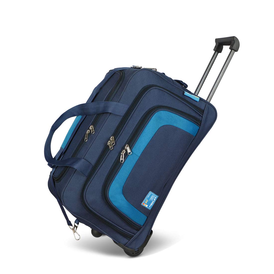 Tribe 55Cms Polyester Trolley Duffle Bag-2 Wheels- (Navy Blue)