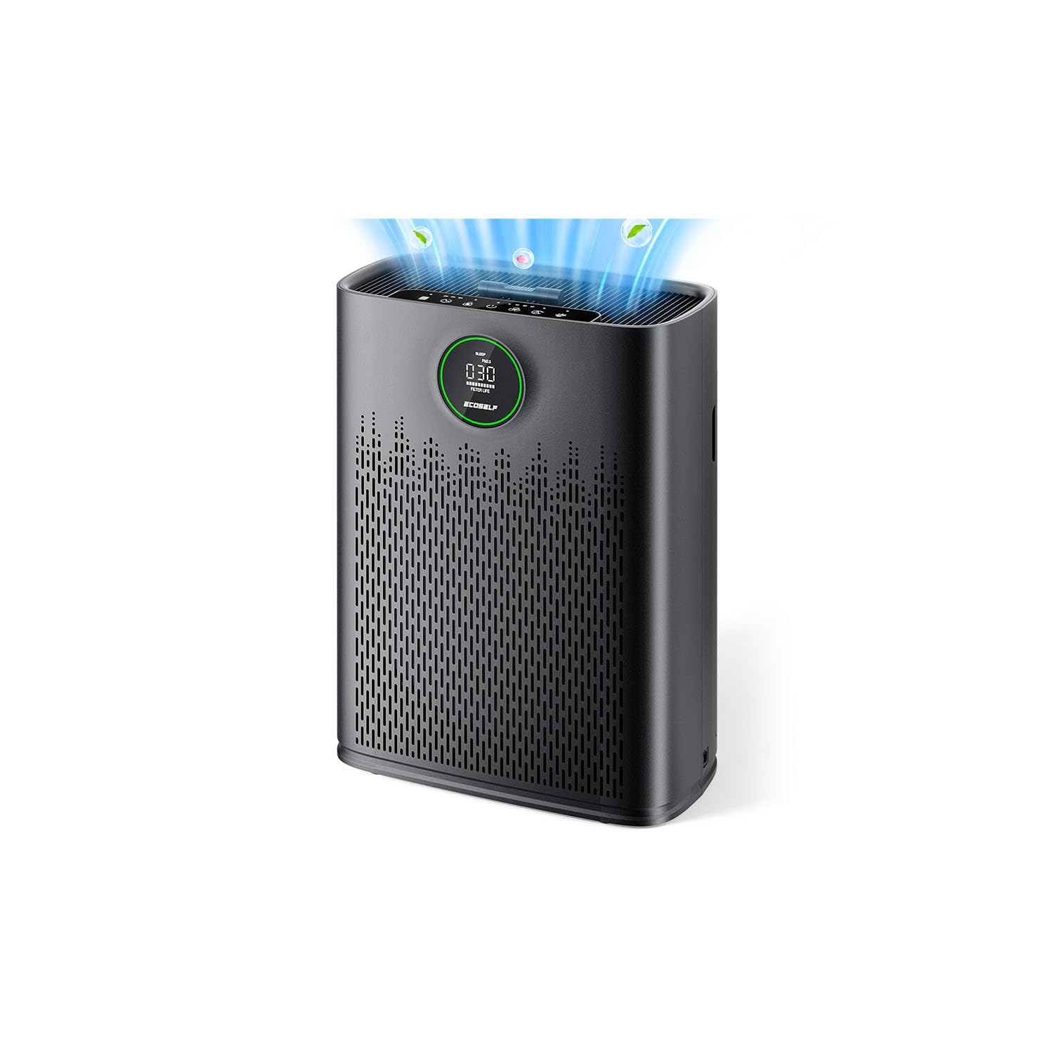 Photo 1 of Air Purifiers for Home Large Room, Cover Up to 2400 Ft² with True HEPA Filter, Smart Mode, PM2.5 Air Quality Display, 22dB Sleep Mode, Aromatherapy with 2X-Purification & 360°Air Outlet, HAP603, Black