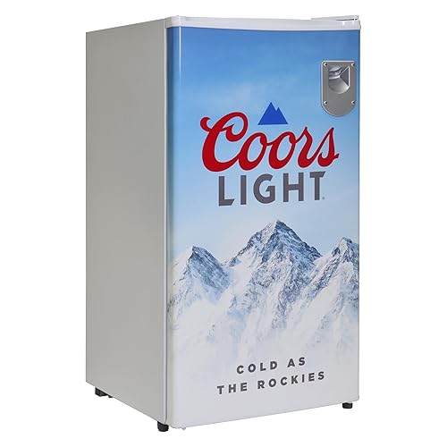 Koolatron Coors Light Rocky Mountain Compact Fridge with Bottle Opener,