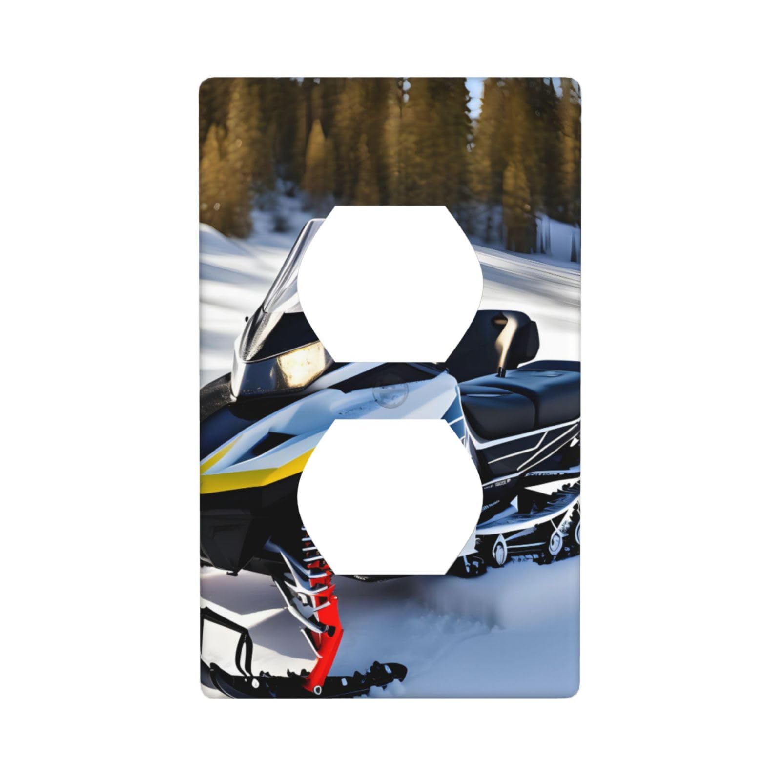 Advanced Snowmobile Unbreakable Polycarbonate Switch Plate-1 Gang Screwless Wall Plate for Home Office