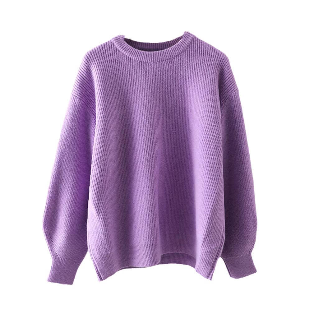 Spessa Maglioni Di Lana Donne Manica A Soffio Maglione Inverno Pullover Allentato Femminile Caldo Base