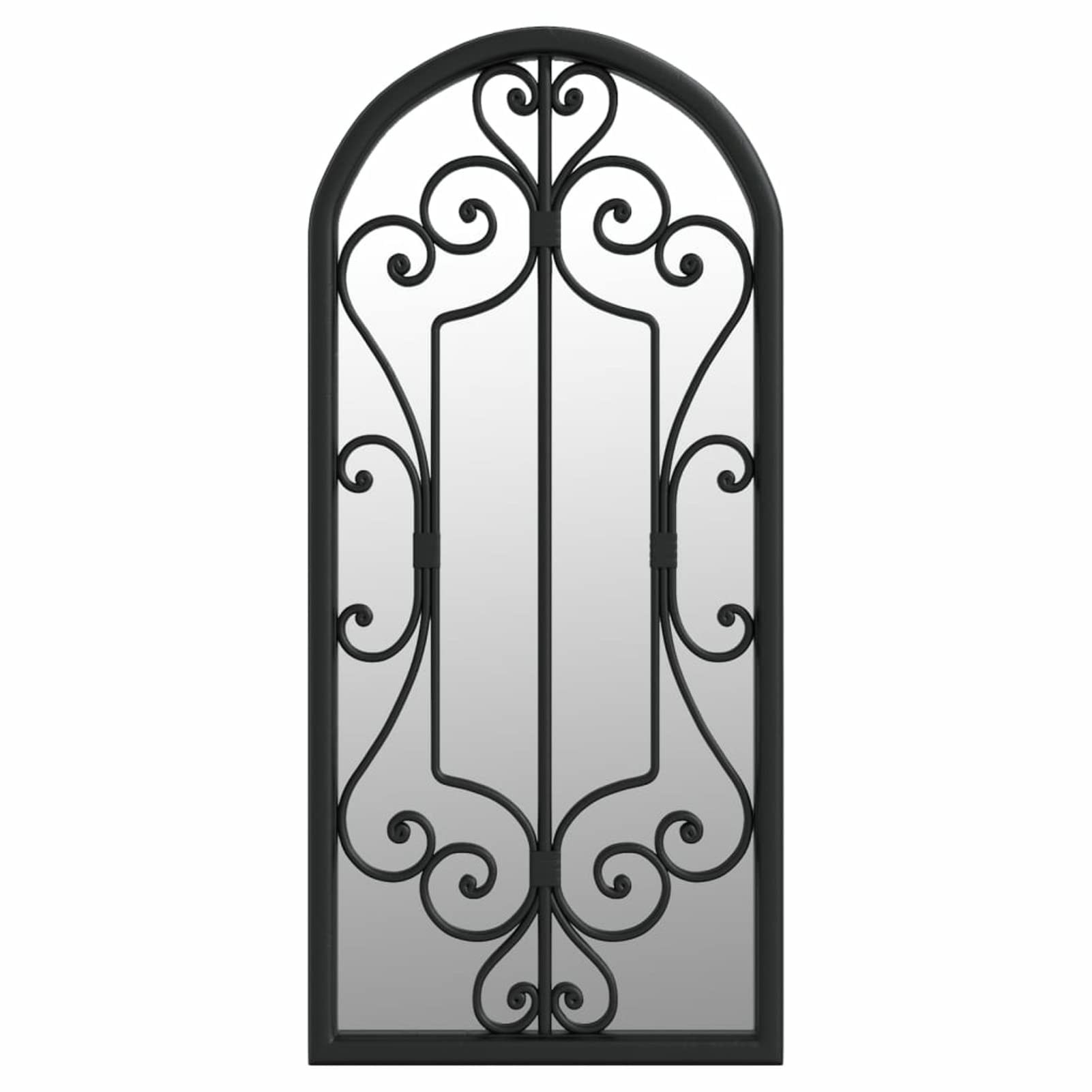 ShGaxin Specchio da Giardino Nero 100x45 cm in Ferro per Uso Esterno,Specchio da Parete,Specchio da Parete Moderno,Specchi da Parete-318374