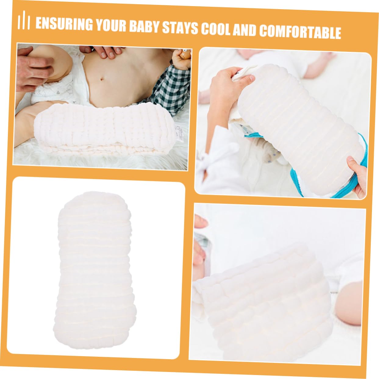 RORPOIR Diaper Liners 8pcs Reusable Washable Newborn Diaper Inserts Soft Cotton Liners Leak-Proof