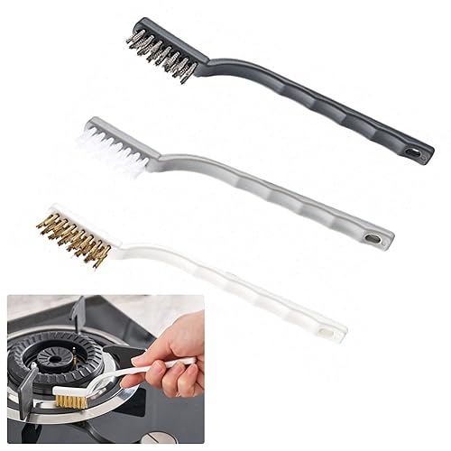 Set of 3 Kitchen Cleaning Scrubbers - Wire Brush (Stainless