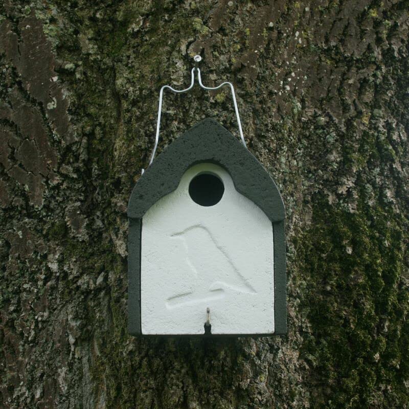 Nistkasten aus Holzbeton für Stare, Gartenrotschwänze, Spechte