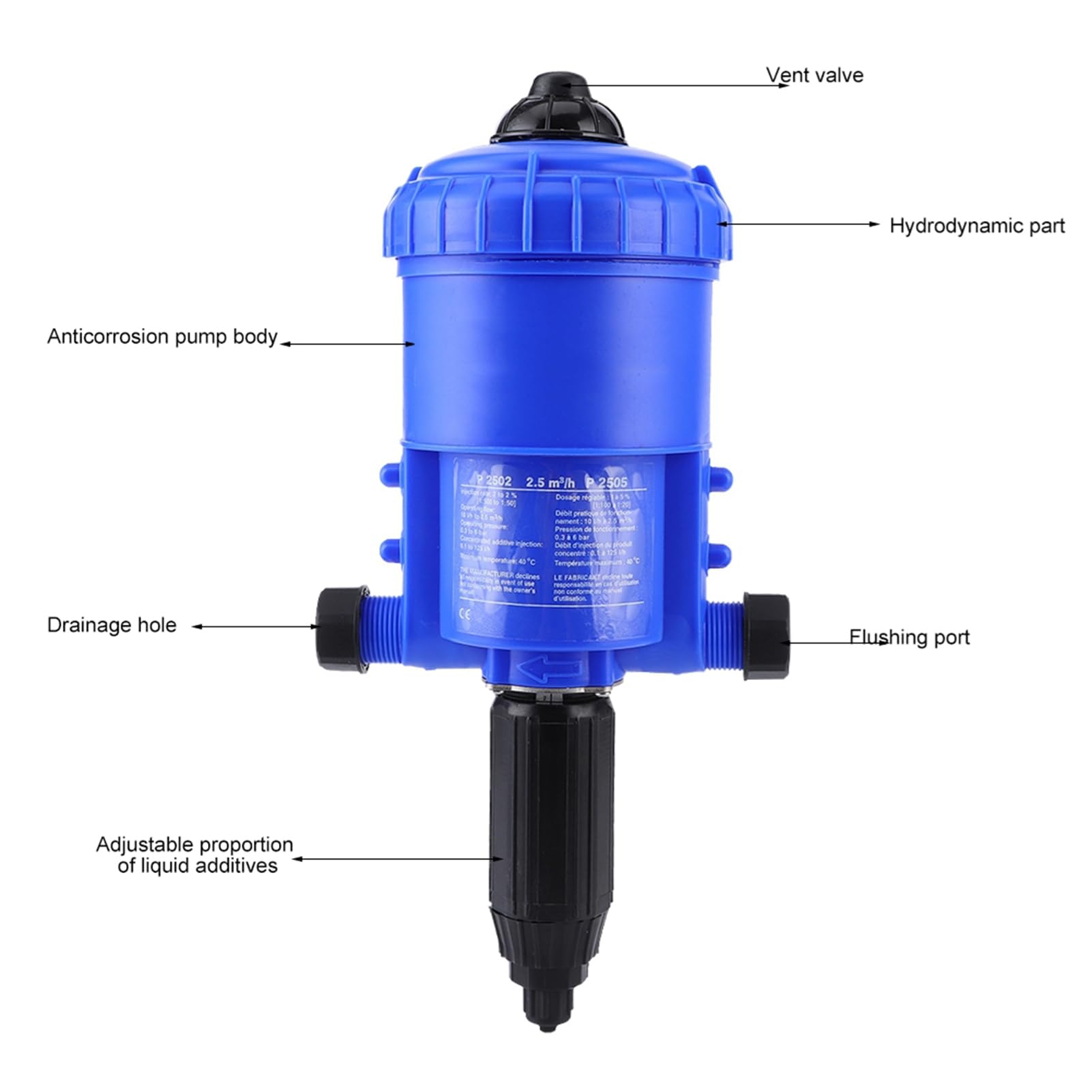 Pompa Dosatrice Automatica per Fertilizzante, Dispositivo di Dosaggio Regolabile per Acqua, Pompa per Giardino e Agricoltura