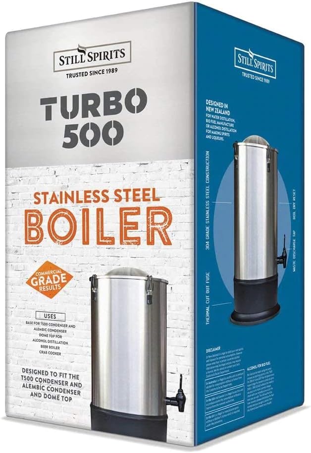 The Homebrew Shop Alembic Pot Still with T500 Boiler (110 Volt, 25L Stainless Steel, Manual Operation)