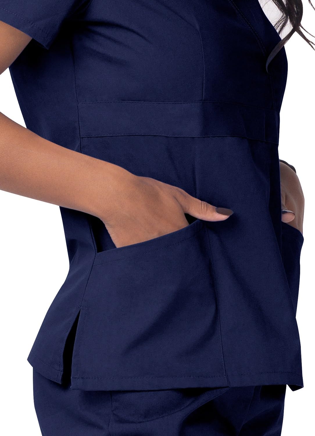 Sivvan Women's Scrubs Mock Wrap Top (Available in 15 Colors) — view 6