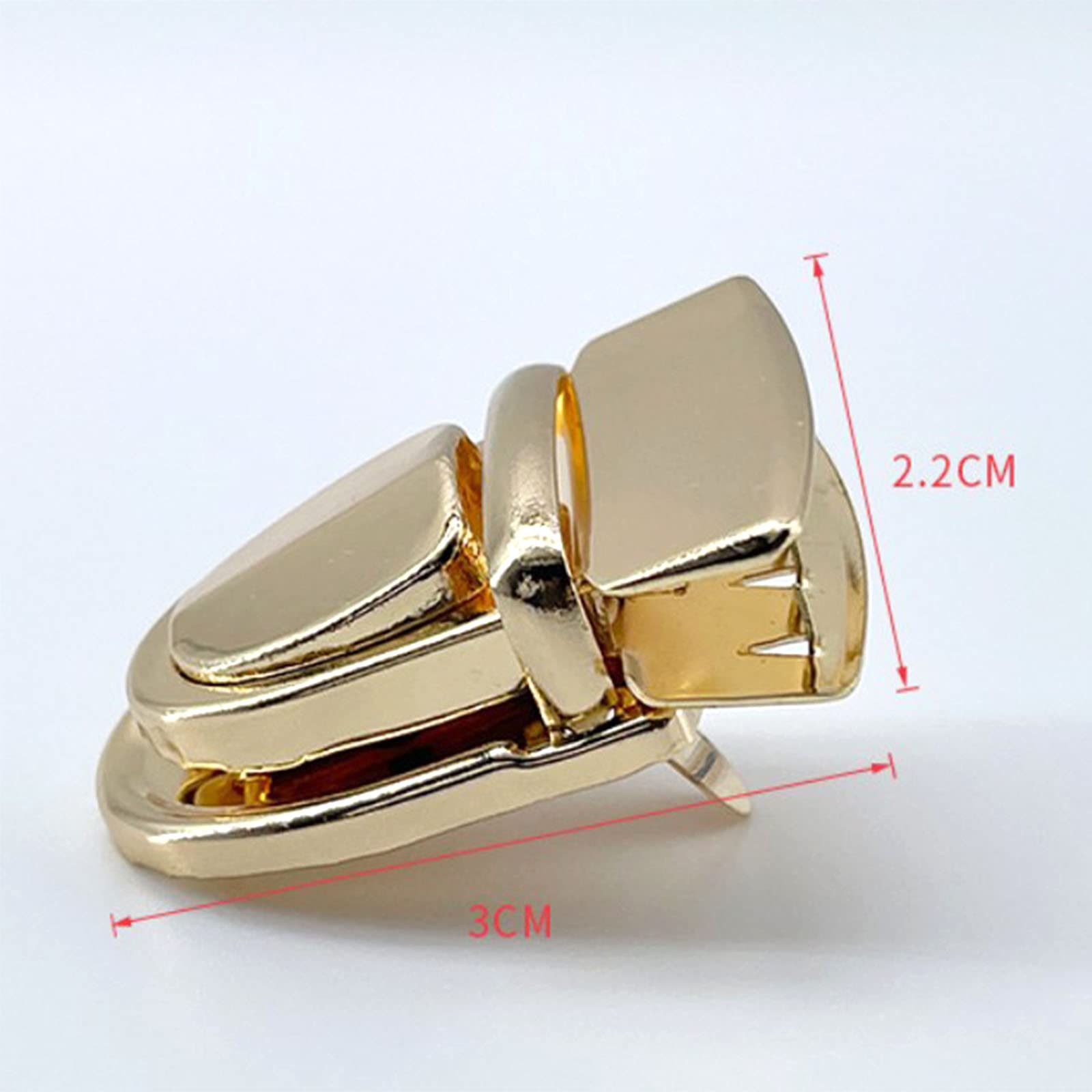 10 Pcs Tuck Lock Clasp Bag Buckles - DIY Purse Handbag Press Lock Replacement For Repair - View #7