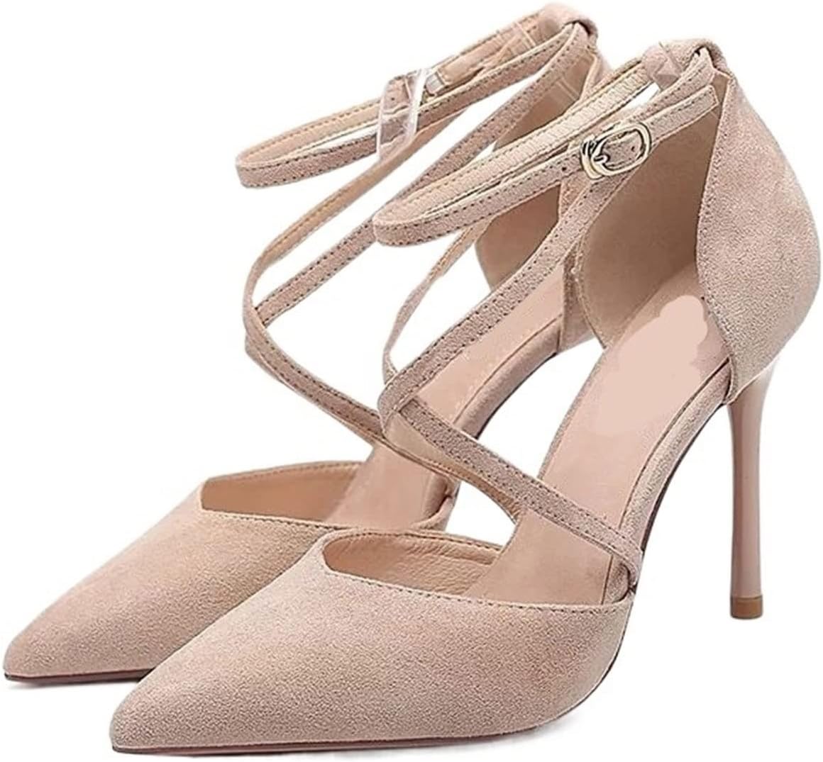 High Heels High Heel Pointed Suede Work Shoes Simple Single