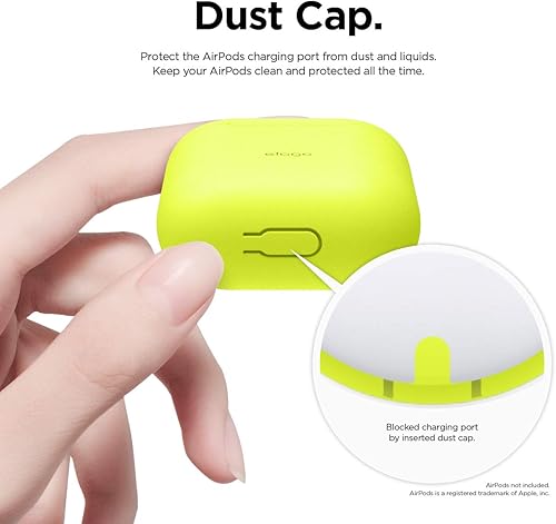 Miniatura 5 de elago Funda delgada compatible con AirPods 1 y compatible con AirPods 2, LED frontal visible, soporta carga inalámbrica, revestimiento