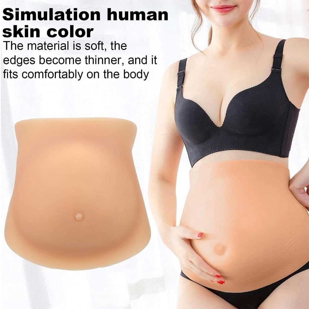 Silicone Pregnancy Belly, Artificial Silicone Pregnancy Belly, Perfect for Photography, Actors, Performances, Props, Cosplay