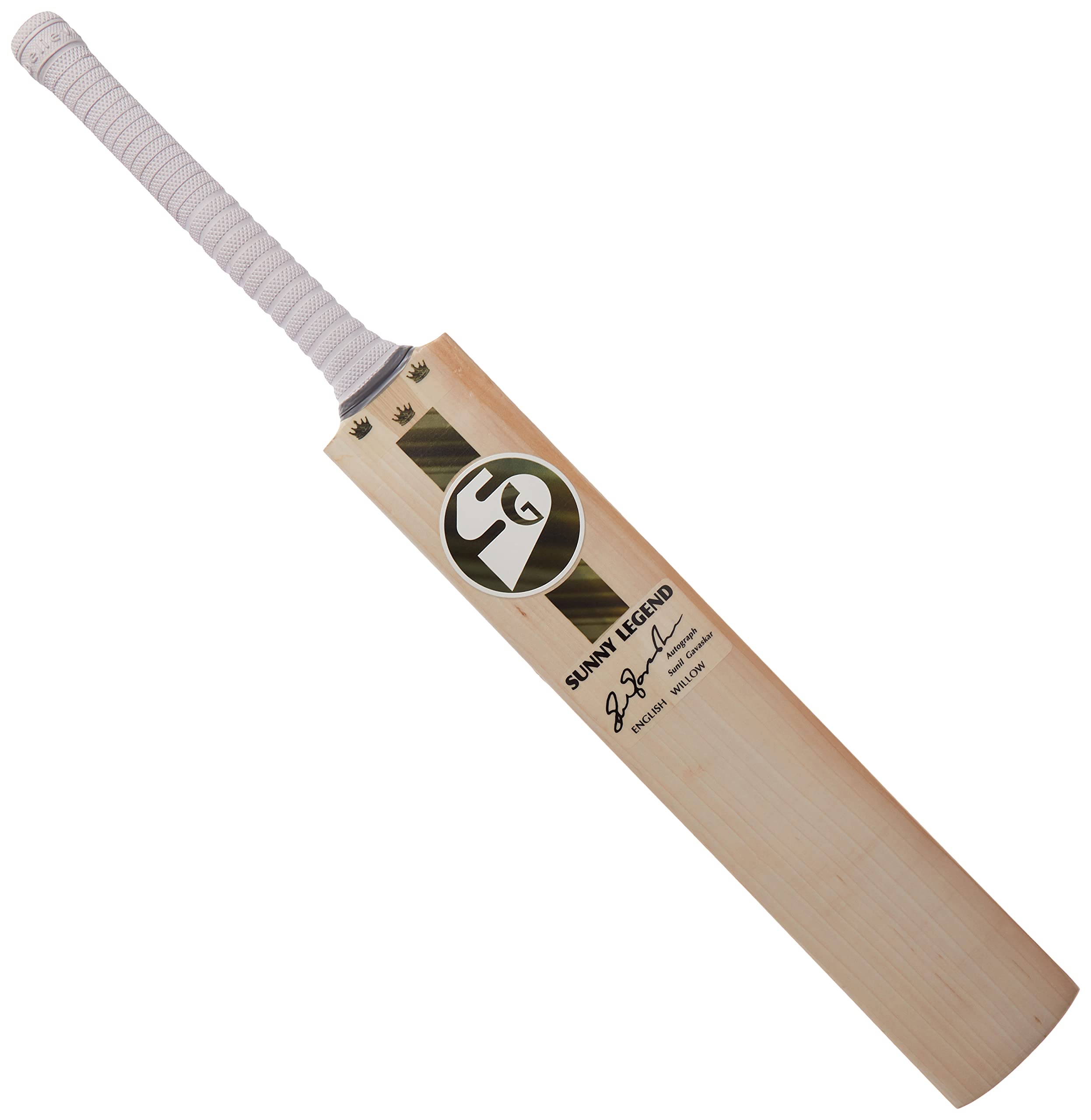 Sg Sunny Legend Grade 1+ English Willow Cricket Bat (Size: Short Handle,Leather Ball)