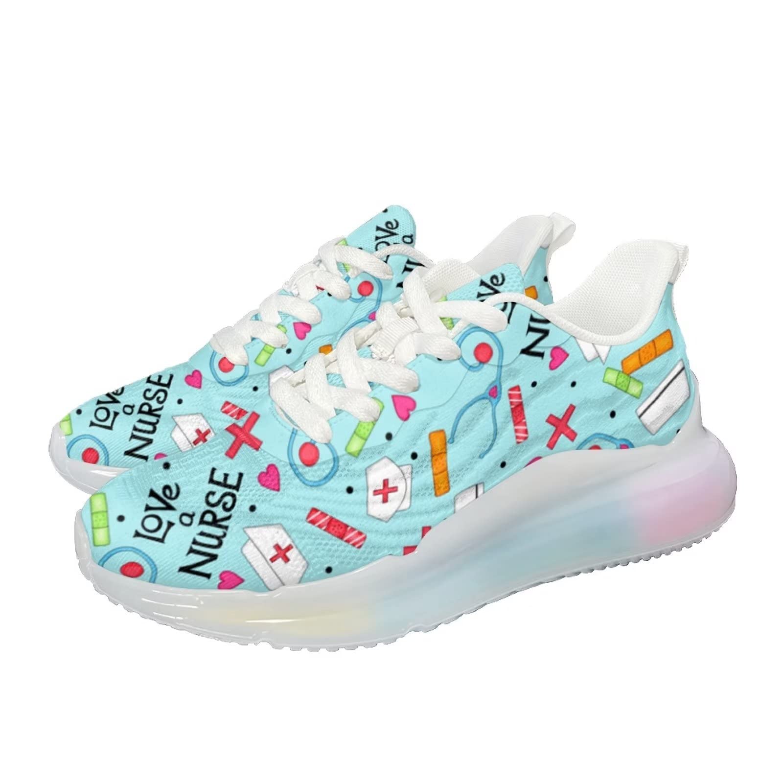 Scarpe da ginnastica da donna sportive sportive slip-on da donna scarpe da allenamento traspiranti leggere, Infermiera 10, 37 EU