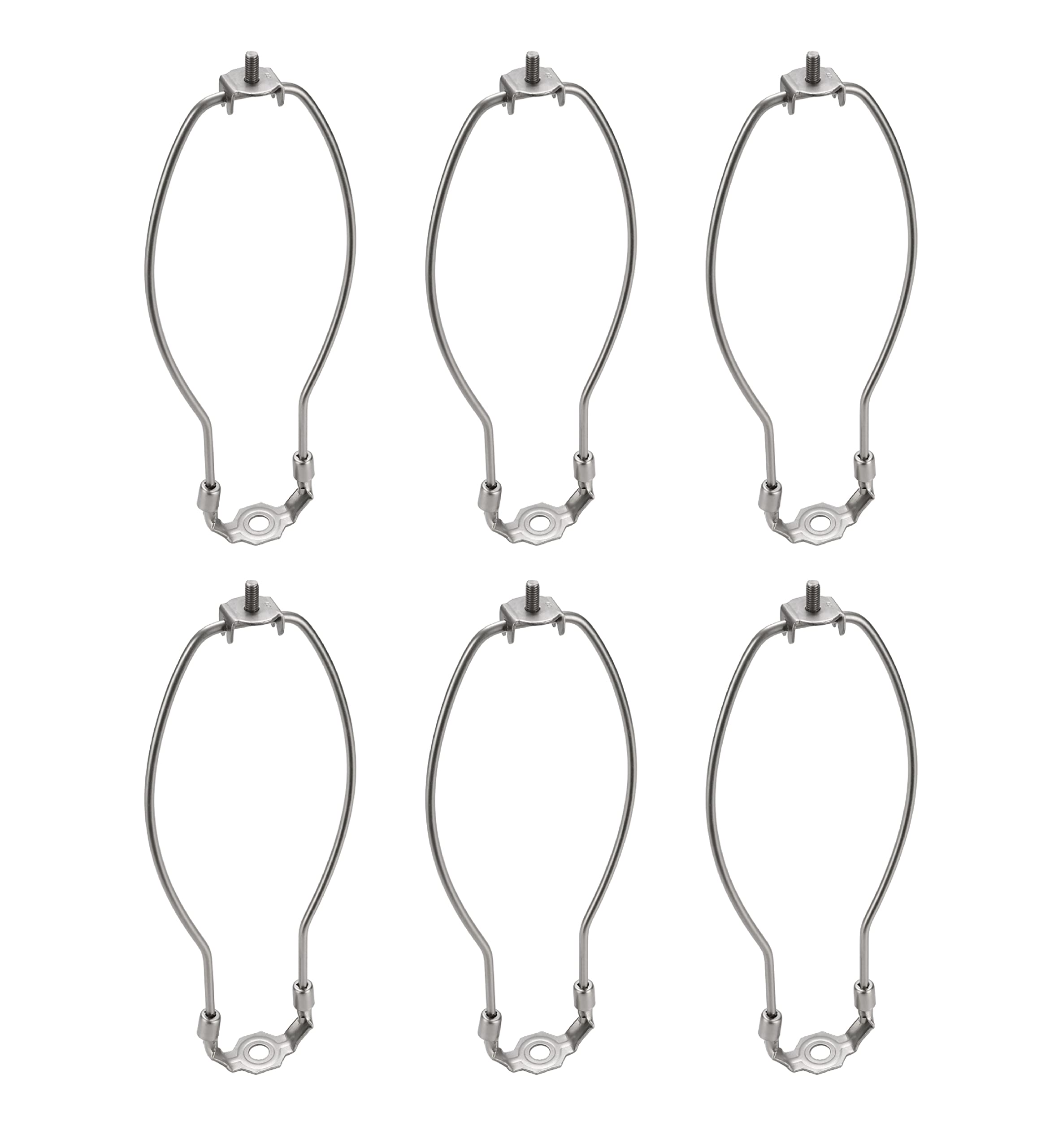 Aspen Creative 20006-26 10" Lamp Harp with Saddle in Finish (6 Pack), Satin Nickel