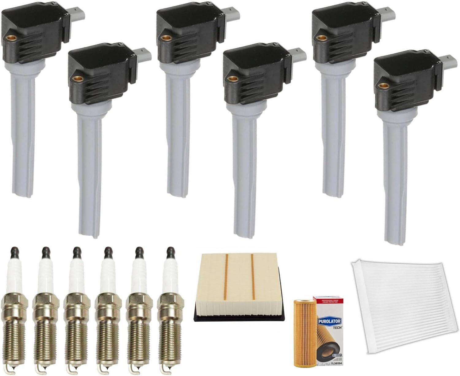 Direct Ignition Coils Spark Plugs Tune Up Kit Replacement Parts For Ford F-150 2.7L 2015-2017