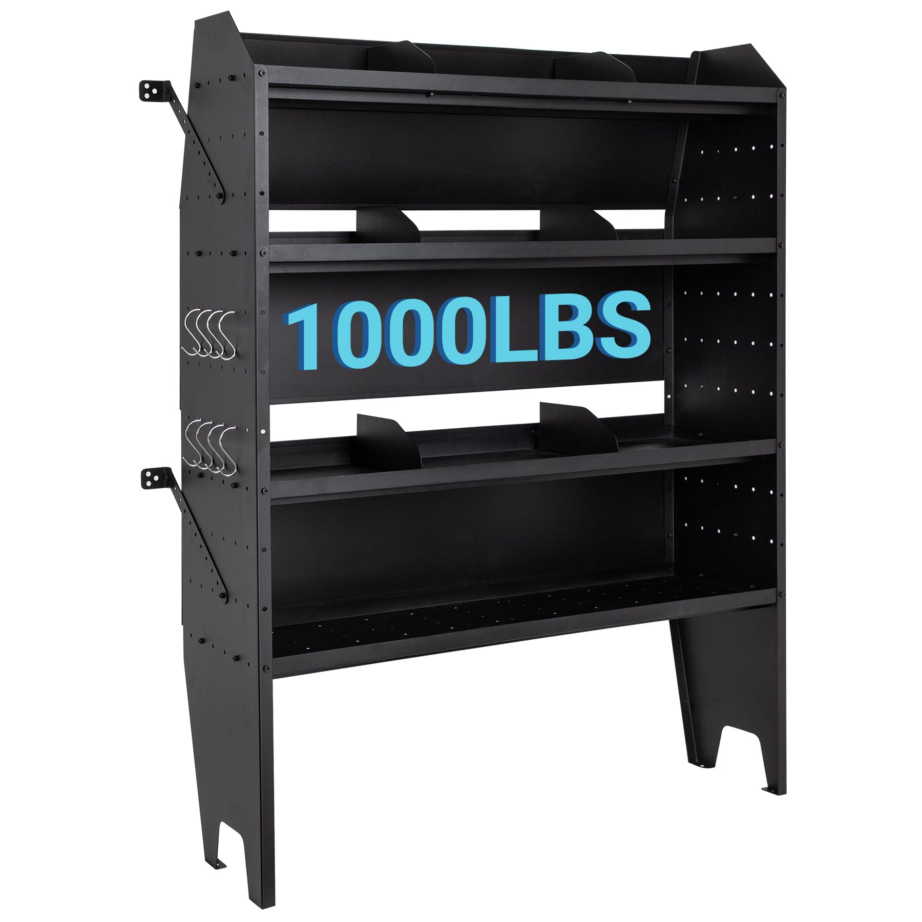 Photo 1 of Eastrexon Van Shelving w/ 1000LBS Capacity, Heavy-Duty Steel Cargo Storage System, Universal Fit Ford Transit/RAM ProMaster/Chevy Express/Nissan NV/Sprinter, 32" W x 60" H x 13" D
