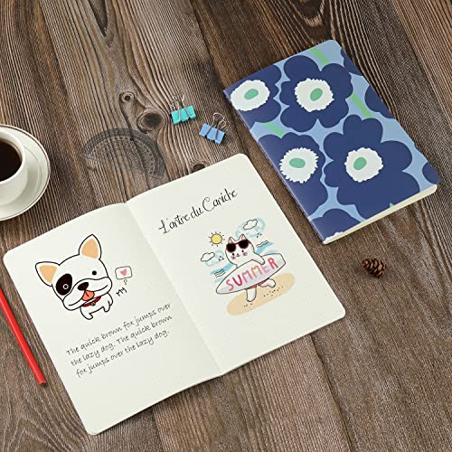 Xyark 12 Pack Flower Design Dot Grid Notebook Journals Bulk For Traveler, Student And Office, Composition Subject Sketchbook Notebooks With Dotted Grid Paper, 80Gsm, 30 Sheets,5.5X 8.3 Inch, A5 Size #TOP2
