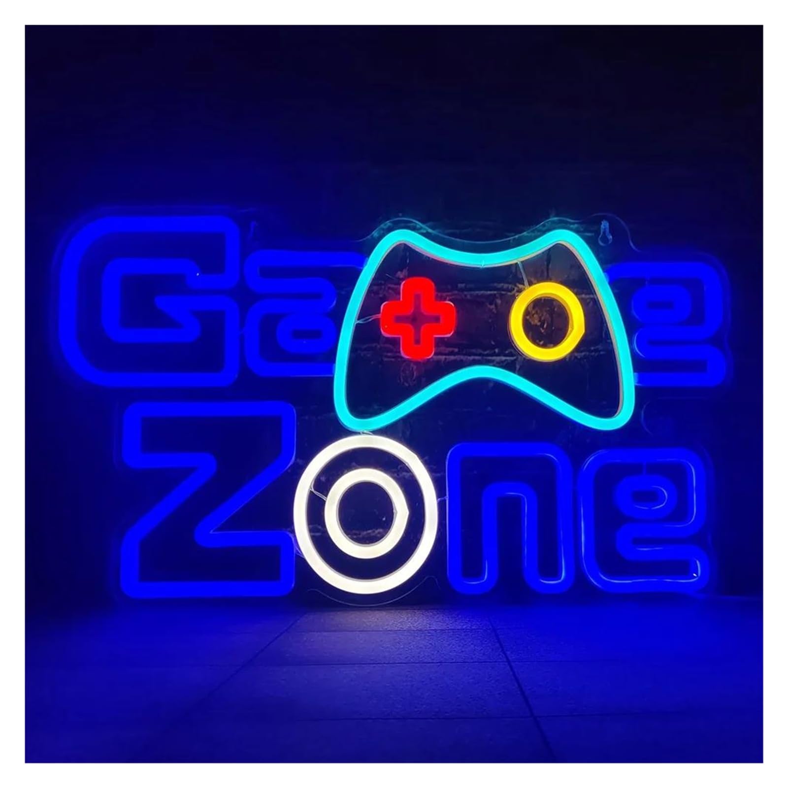 LED néon signe Panneau Néon Game Zone Gaming LED Light Pour Chambre À Coucher Anniversaire Gamer Mari Garçon Enfants Enfant Adolescent 21.6cmx37cm