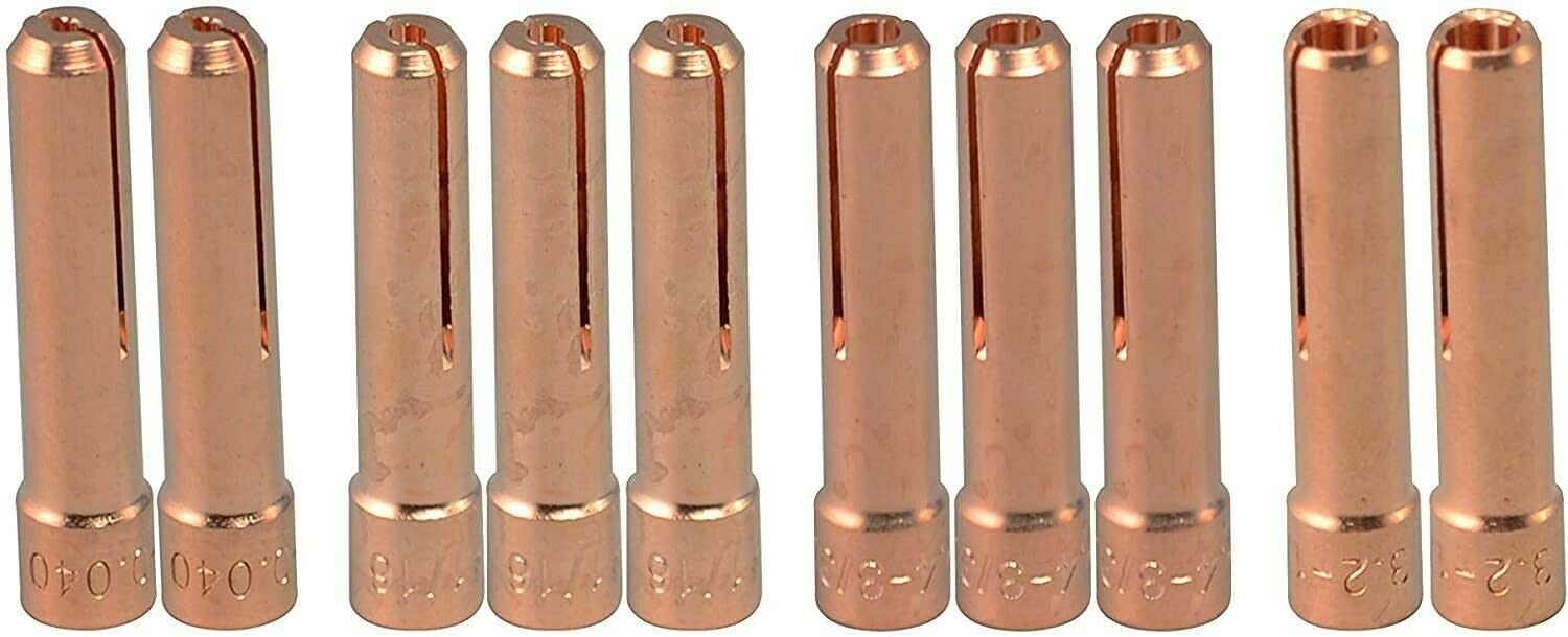 Riverweld Golden Tig Stubby Collets 10N25s 3.2Mm Orifice For Pta Db Sr Wp 17 18 26 Tig Welding Torch Pack Of 10