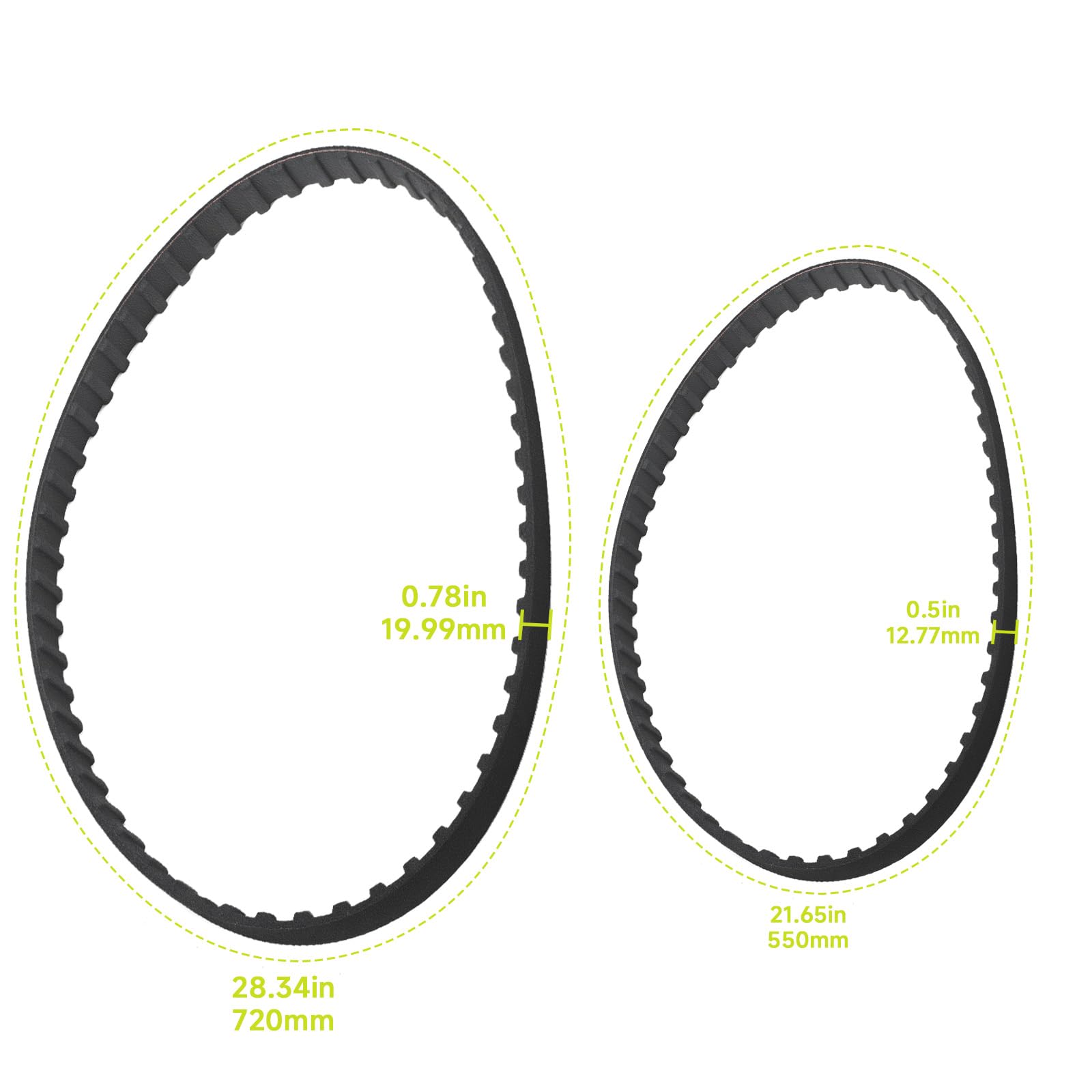 50916A 50917A - Juego de correas adecuadas para Clarke EZ-8 tambor de lijadora de piso y ventilador 50916A y 50917A piezas de repuesto