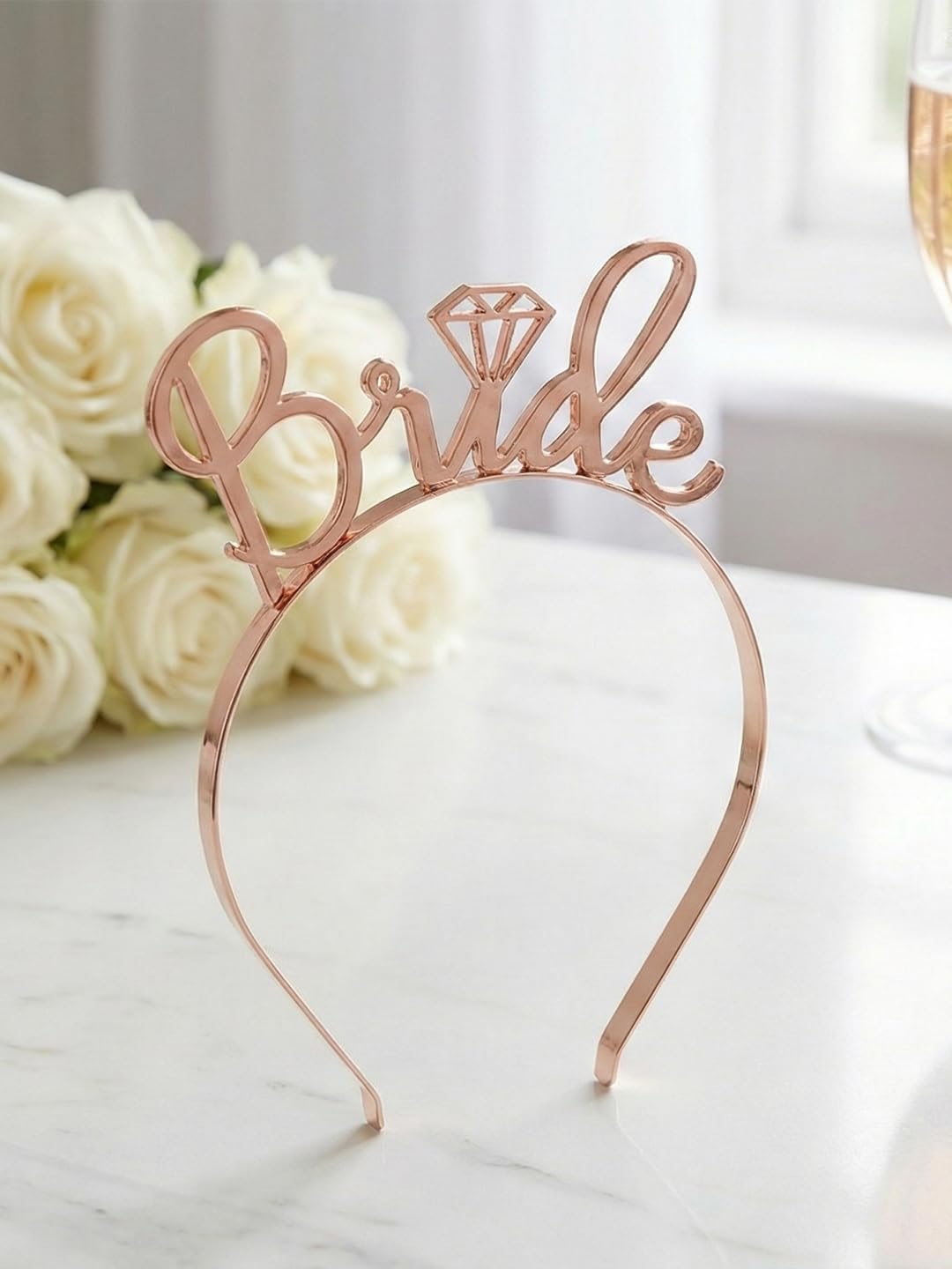 OMID Rose Gold Bride Hair Band for Women, Bachelorette and Bridal Party Occasions 2