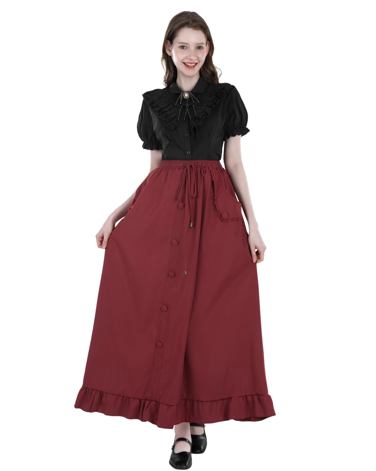 Viktorianische Bluse Vintage Bluse Damen Gothic Shirt Mittelalter Oberteil Damen Renaissance Hemd Gothic Top