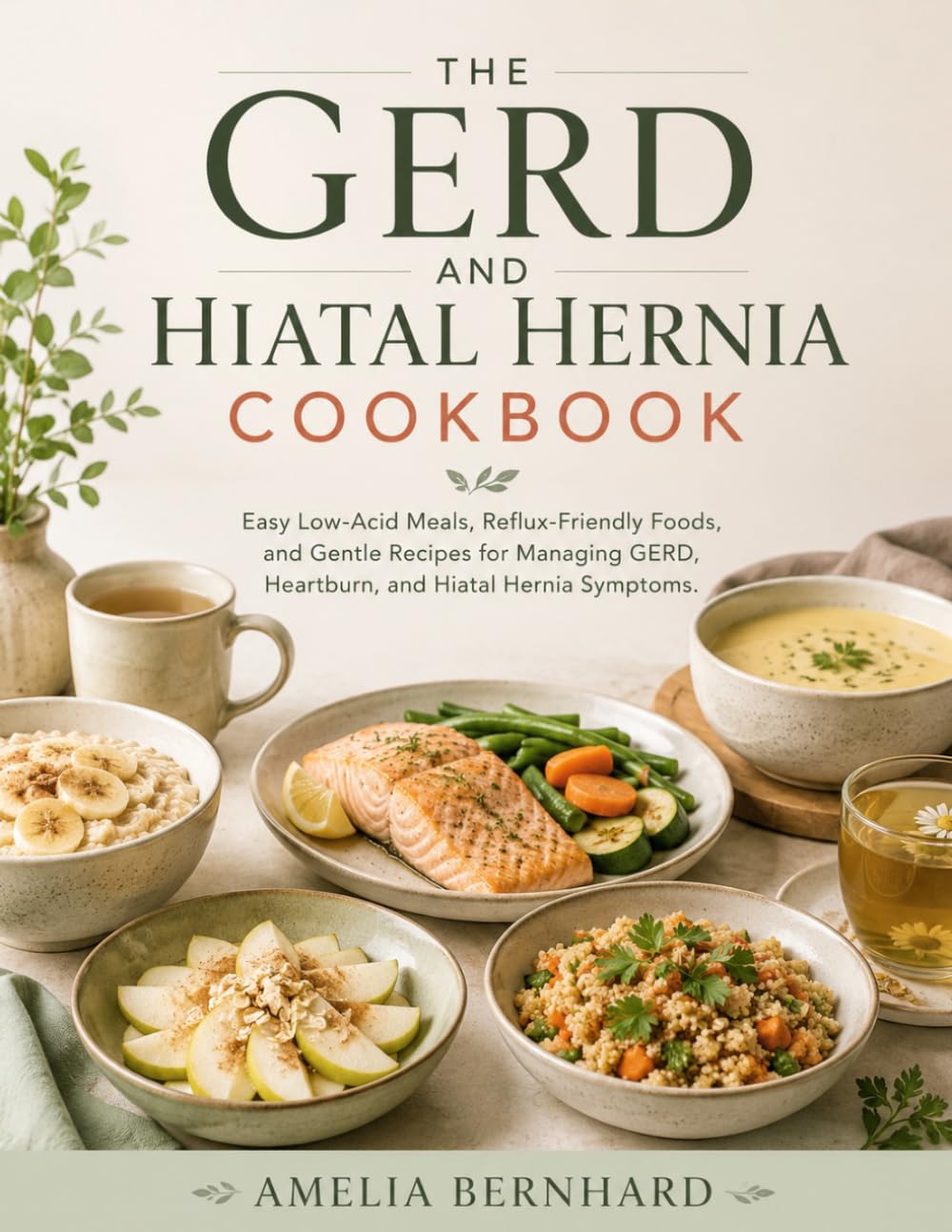 THE GERD & HIATAL HERNIA COOKBOOK: Easy Low-Acid Meals, Reflux-Friendly Foods, and Gentle Recipes for Managing GERD, Heartburn, and Hiatal Hernia Symptoms
