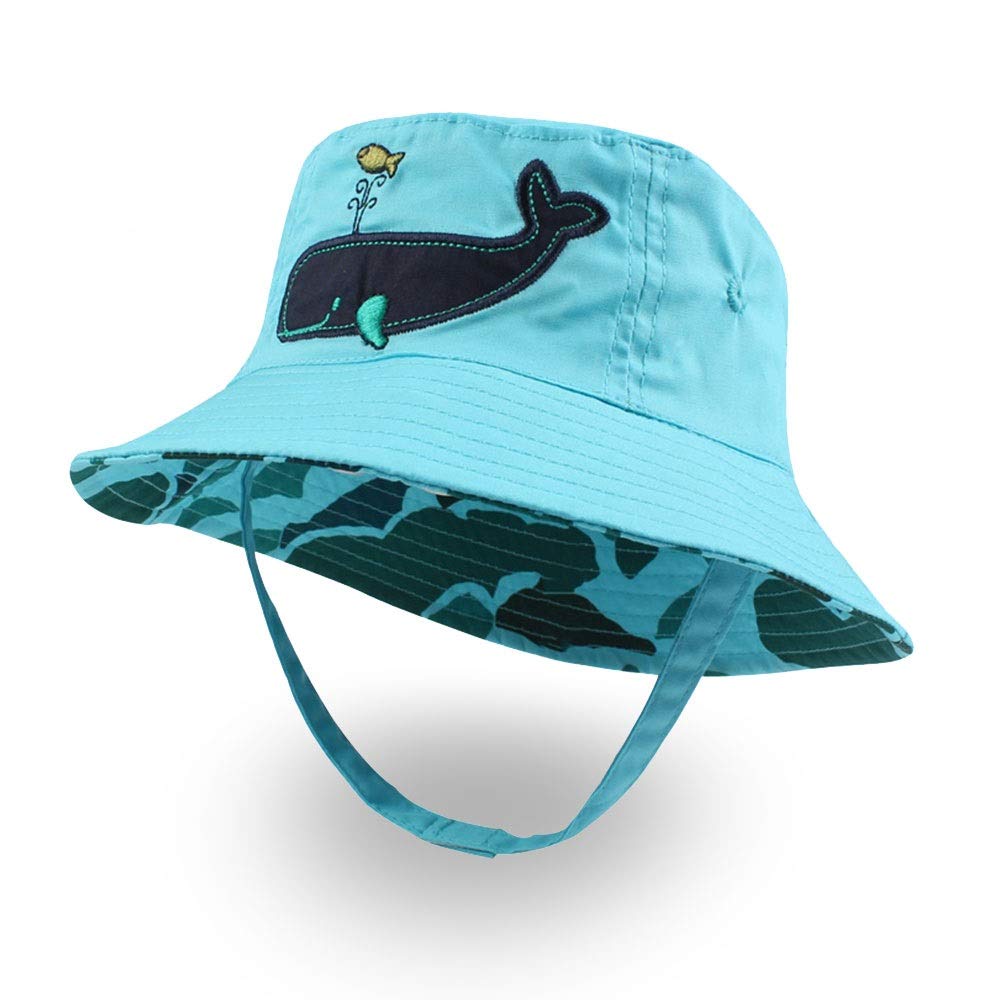 XIAOHAWANGBaby Boy Bucket Toddler Kids Sun Hat UPF 50+ Wide Brim Outdoor Beach Caps Play hat