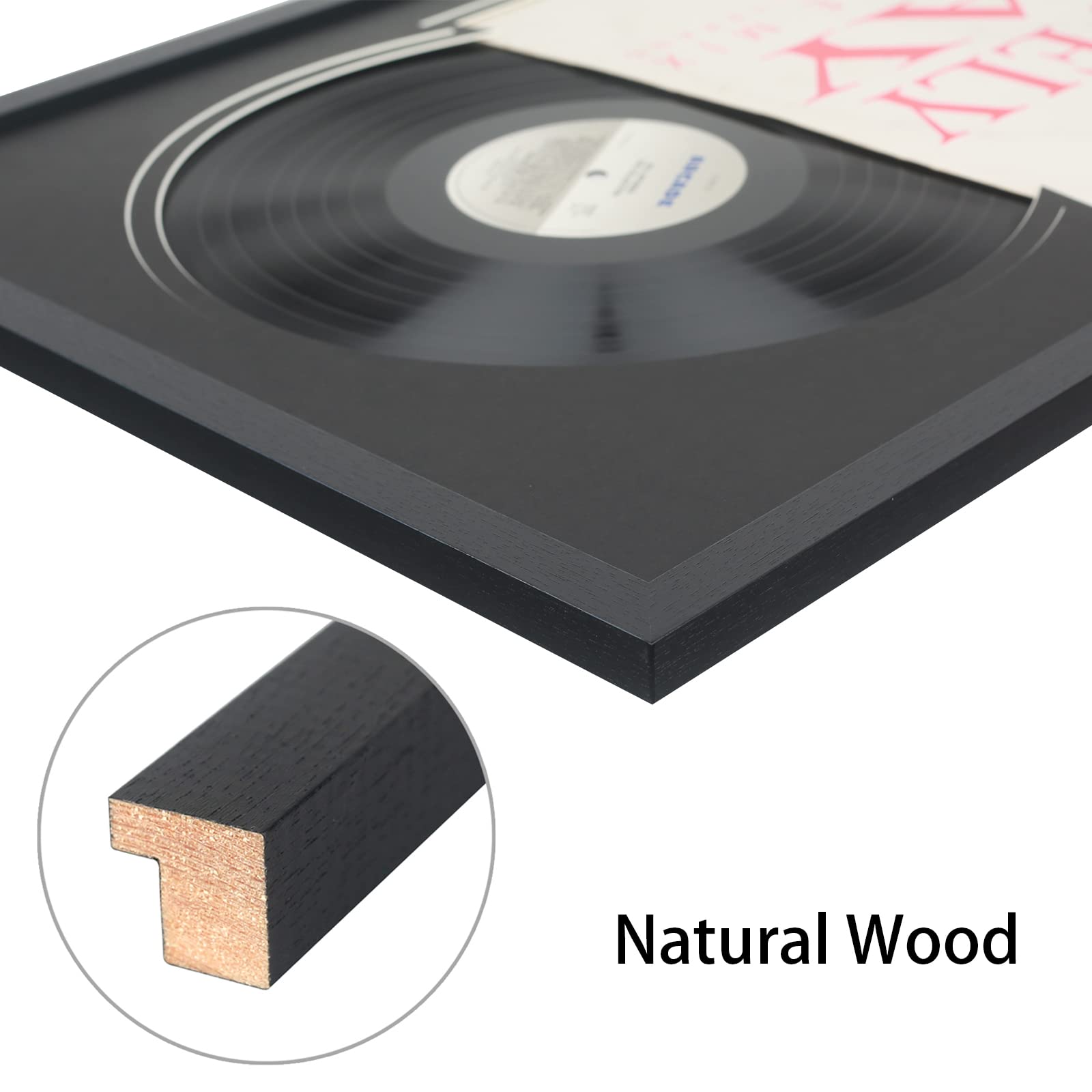 4 Cornici Nere Per Dischi Vinile 32.5×32.5 Cm – Esponi Le Tue Copertine LP Da 12''