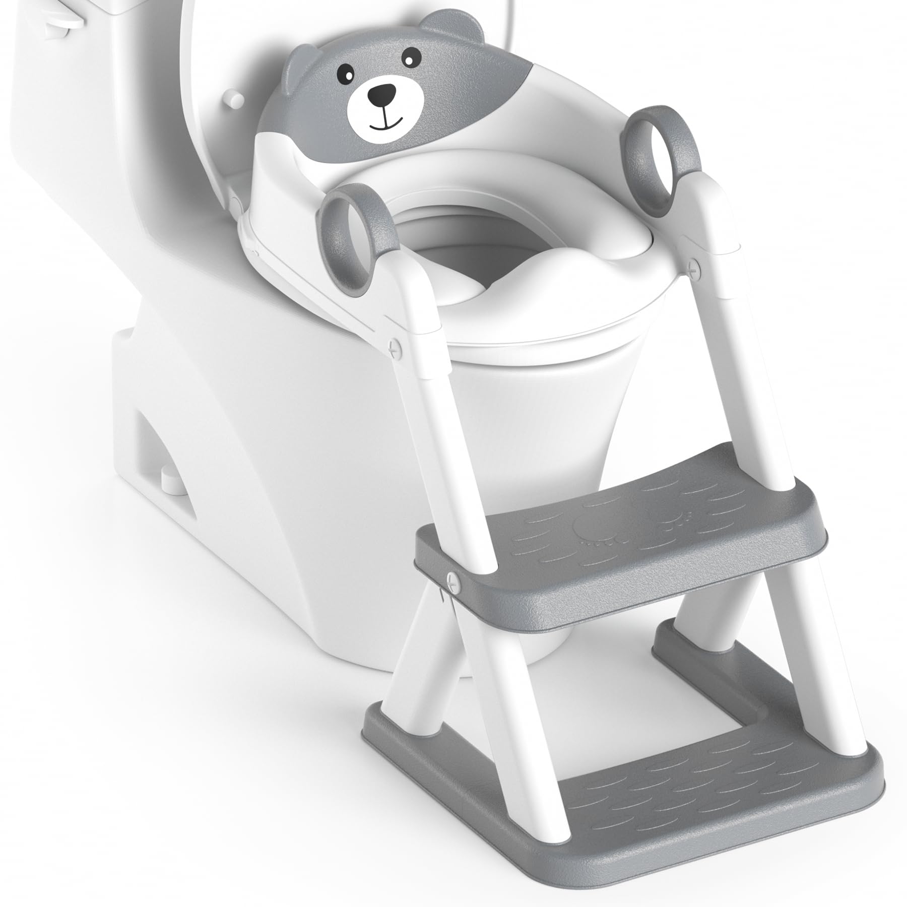 Rabb 1st Potty Training Seat  Upgrade Toddler Toilet Seat for Kids Boys Girls  2 in 1 Potty Training Toilet for Kids  Splash Guard Anti-Slip Pad Step Stool