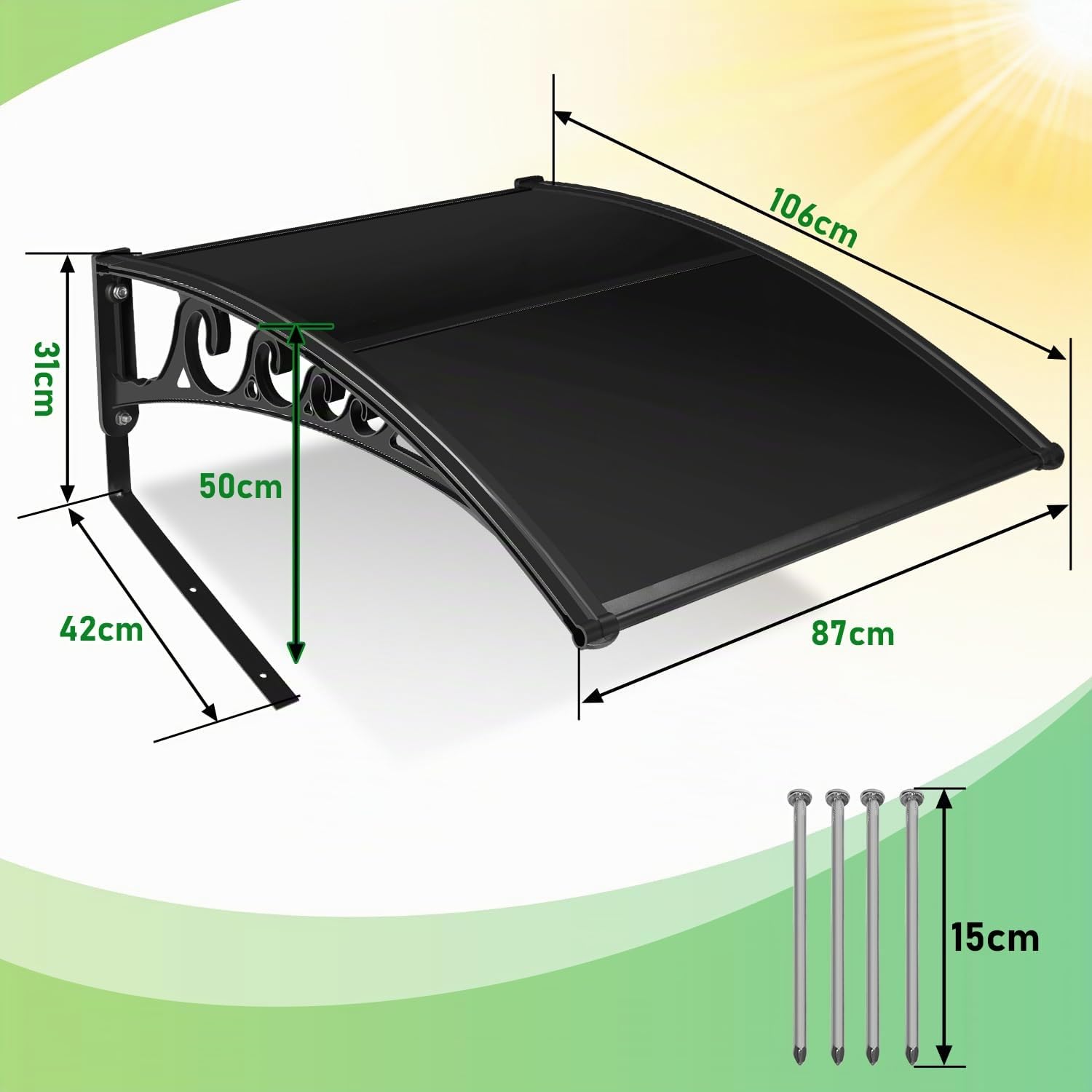 Daromigo Garage pour robot tondeuse Automower, 106 x 87 x 50 cm, jardin, résistant aux intempéries, protection UV, matériel de montage inclus - Noir