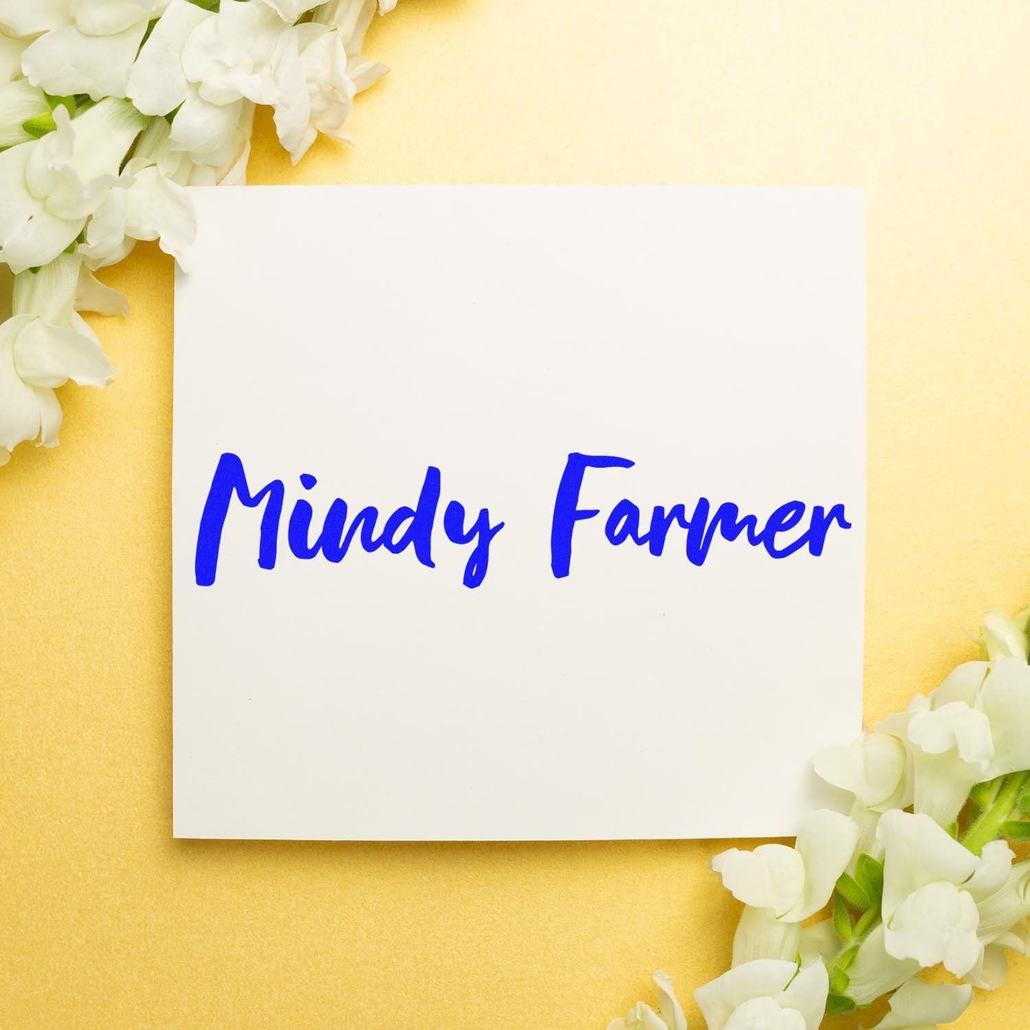 Professional Custom Name Stamper for Event Planners | Large Slim Pre-Inked Blast Pink Script Name Stamp | Self-Inking Personalized Signature Stamper for Wedding Invitations & Business | 7/8 x 2-1/4