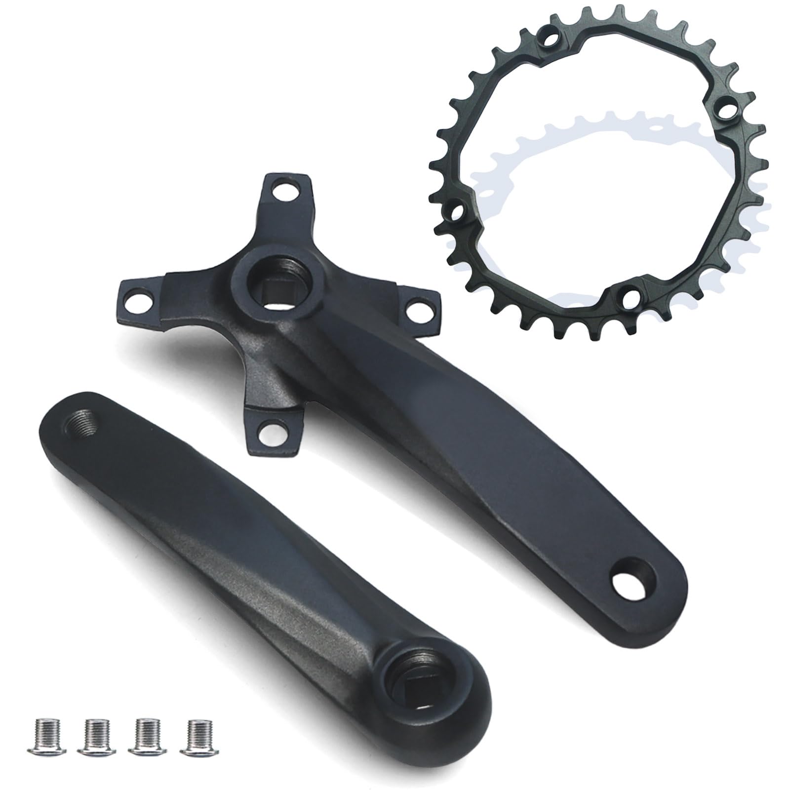 GANOPPER 152mm 165m 170mm MTB Crankset Square Taper Crank Set For Bikes Narrow Wide Chainring Single Speed Chainset