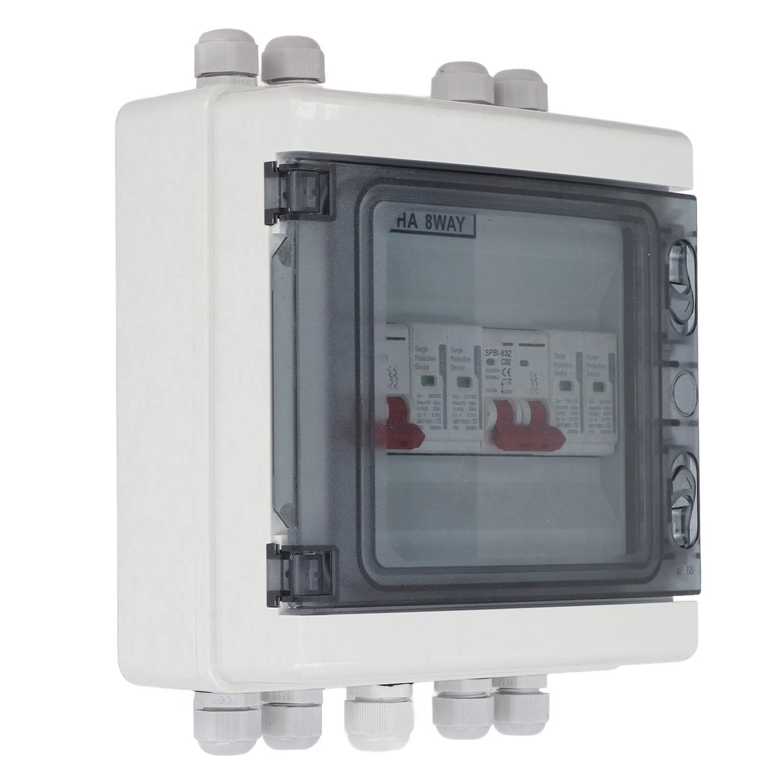 Pissente Interruttore Sezionatore Solare DC500V, PC Ignifugo, Interruttore Automatico da 32A, Resistente All’acqua IP65, Adatto per Sistemi di Energia Solare e