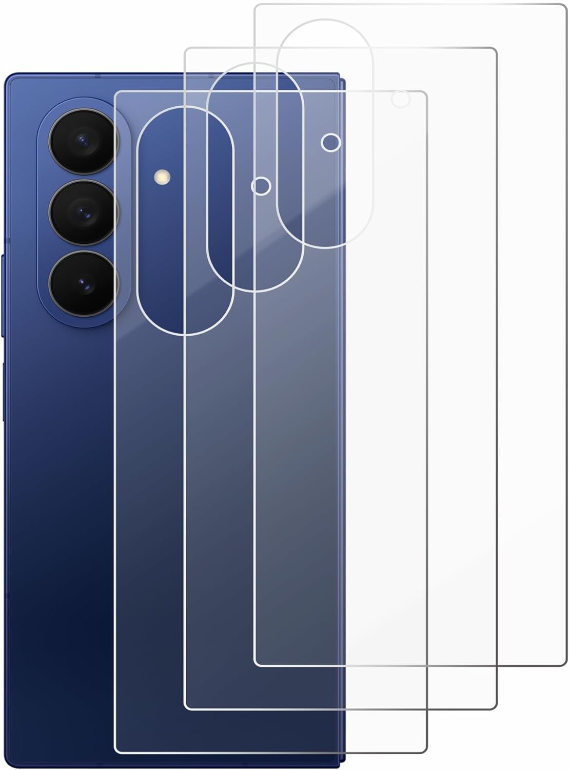 brotect Glass Screen Protector Film Compatible with Samsung Galaxy Z Fold 7 (Back) (3 Pack) - Glass-Foil Protection [Scratch Resistant, High Clarity]