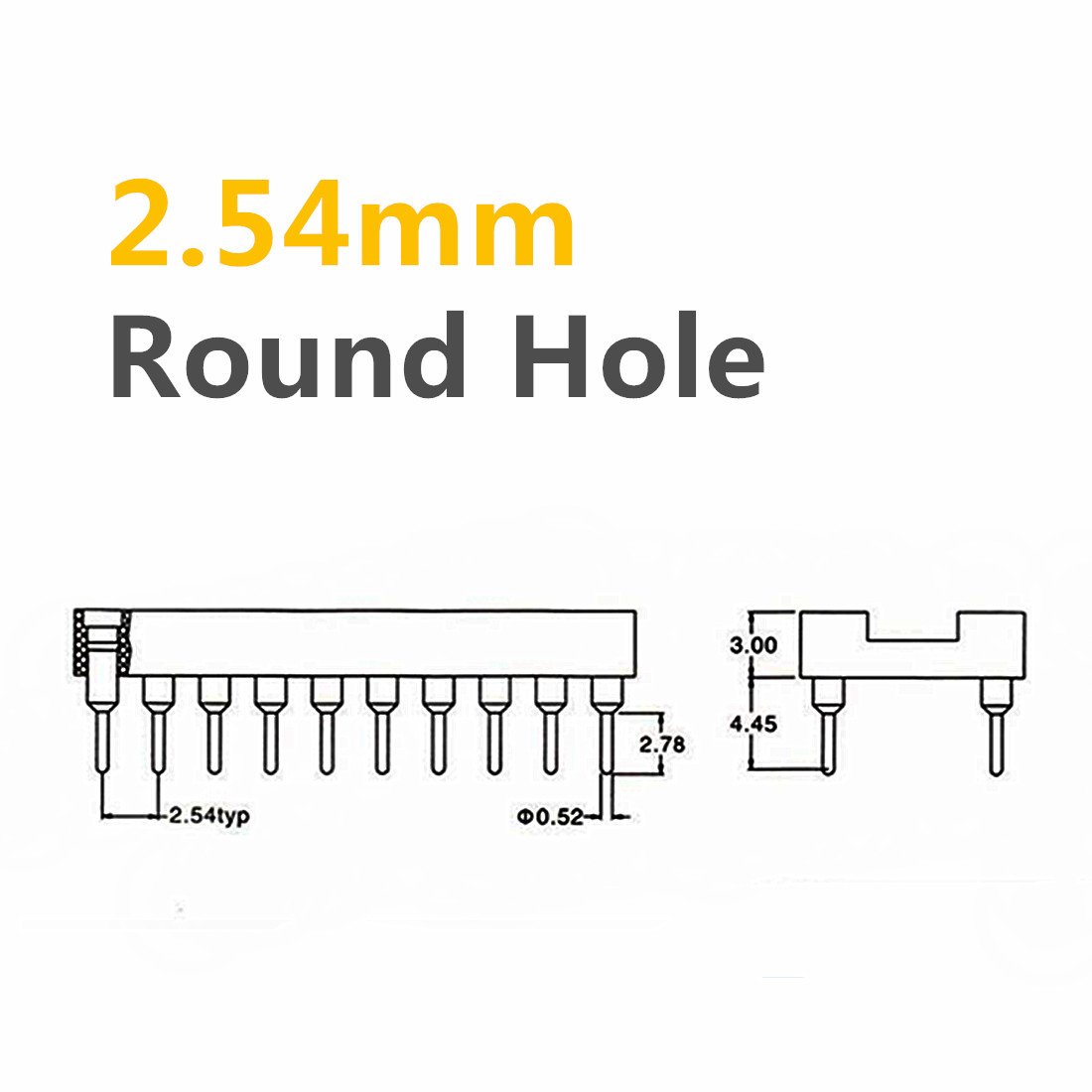 20 Pcs 2.54mm Pitch 18 Pin DIP IC Socket Adaptor - Soldering Circular Hole For PCB Board Electronics