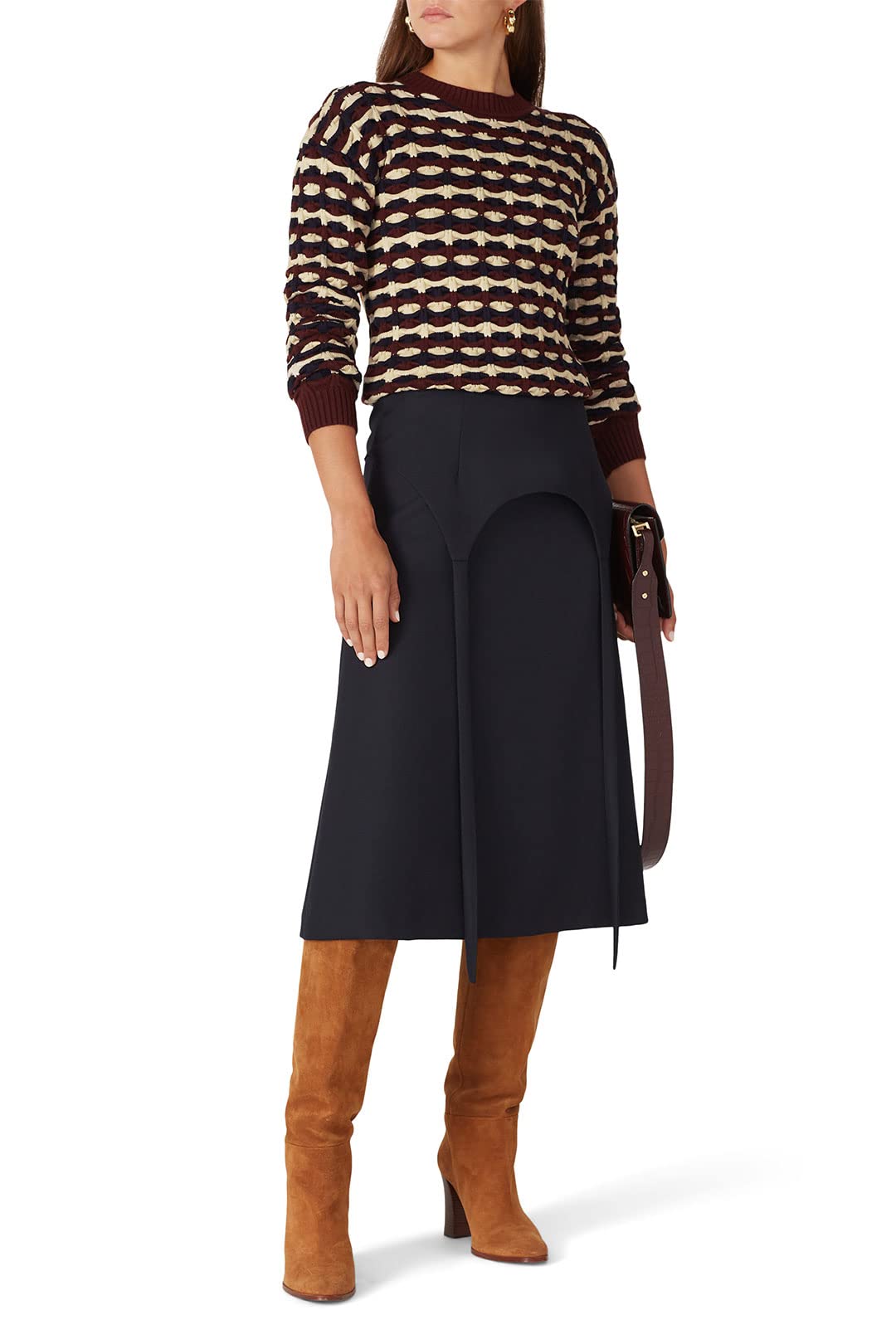 Rent The Runway Pre-Loved Geometric Oversized Sweater[Amazon-developed Certification] Pre-owned Certified: Fashion